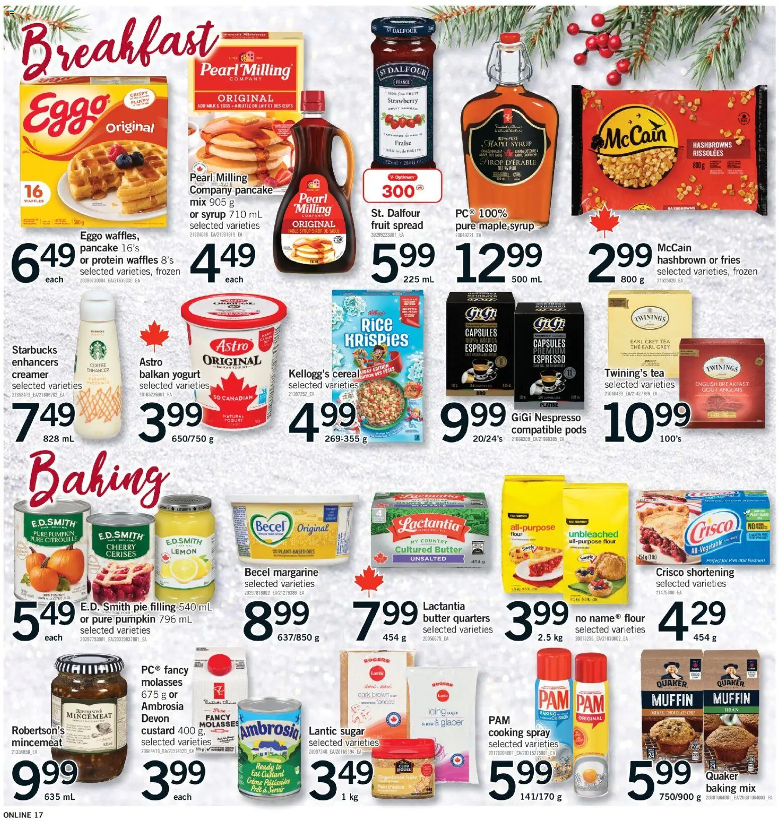 Fortinos flyer valid from 18.12.2025 | Page: 17 | Products: Tea, Milk, Yogurt, Coffee
