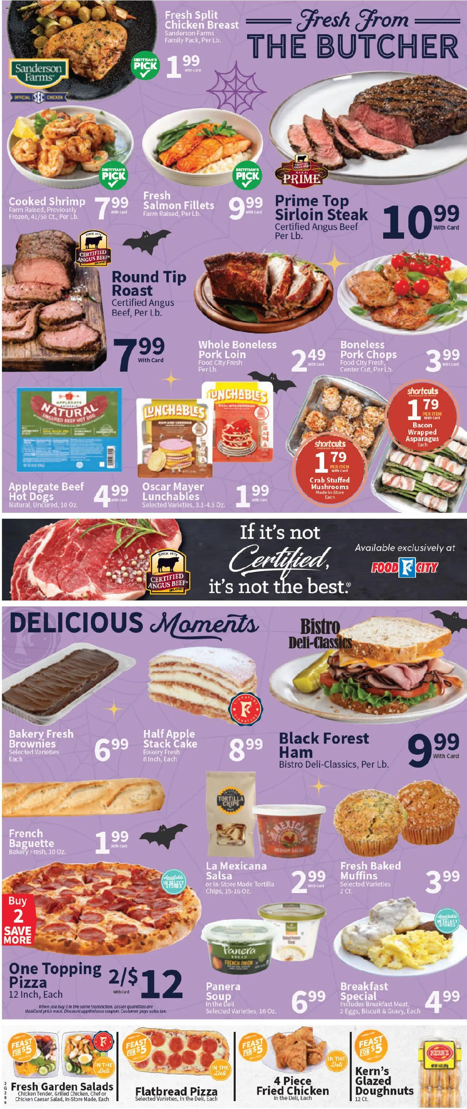 Food City Weekly Ad - valid from 22.10.2025 | Page: 4 | Products: Bakery, Mushrooms, Beef, Hot Dogs
