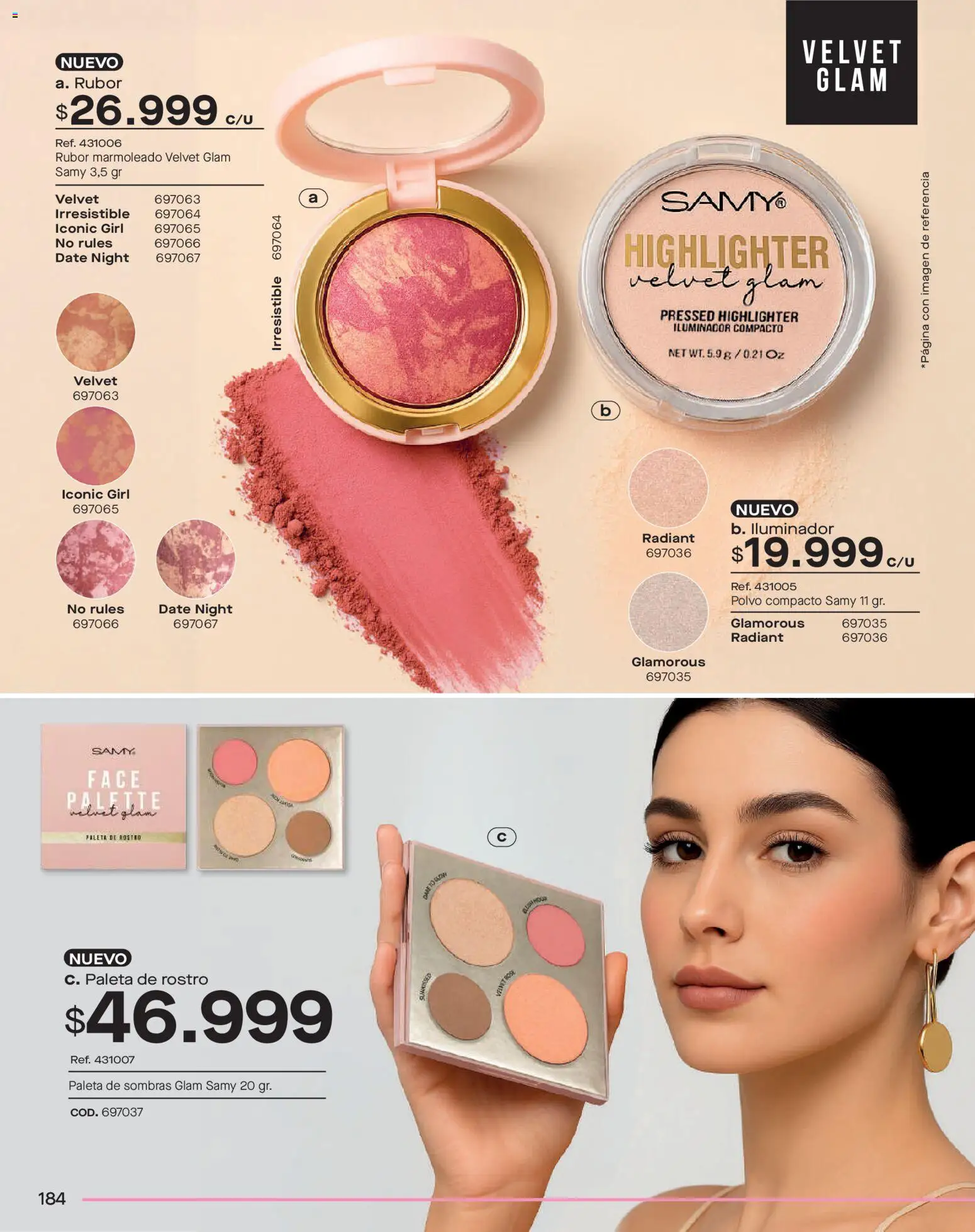 Pacifika revista - valida desde el 01.11.2025 | Página: 184 | Productos: Polvo compacto, Iluminador, Rubor, Polvo