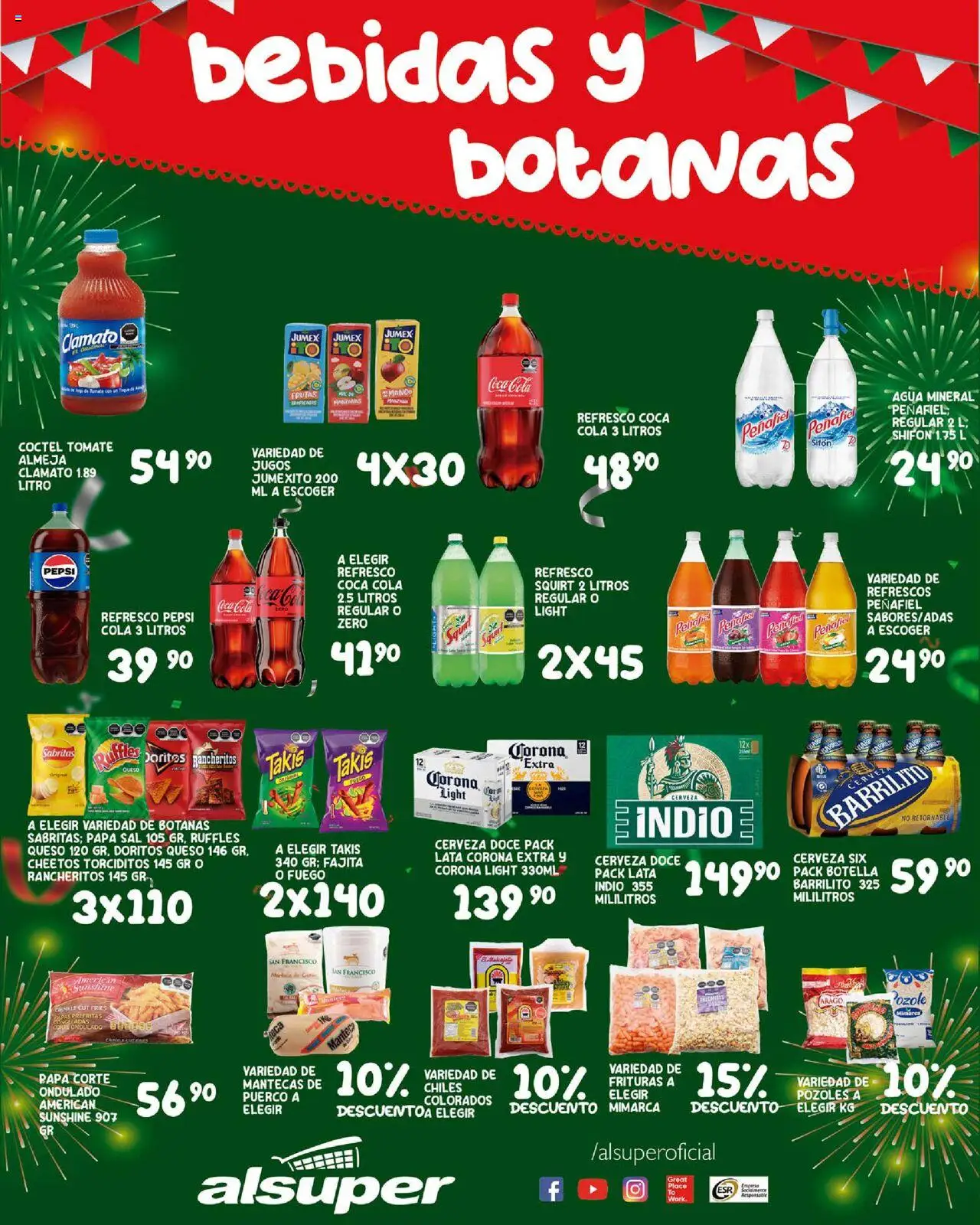 Nuevas ofertas de Alsuper válidas en toda la República Mexicana desde el 12.09.2025. ¡Encuentra las mejores ofertas en Alsuper - Folleto - Saltillo! | Página: 3 | Productos: Tomate, Agua, Queso, Cerveza