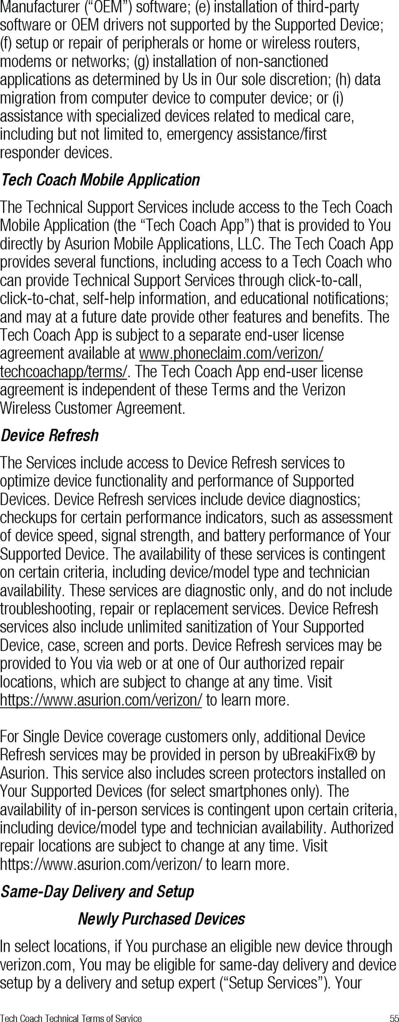 Verizon - Total Mobile Protection for Business and Multi-Devices for Business - valid from 13.03.2025 | Page: 55 | Products: Battery, Date, Computer