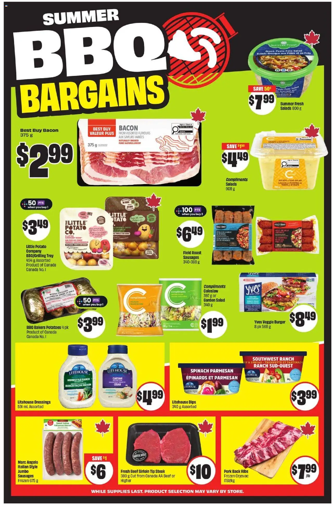 FreshCo flyer valid from 31.07.2025 | Page: 6 | Products: Beef, Pasta, Salad, Pork