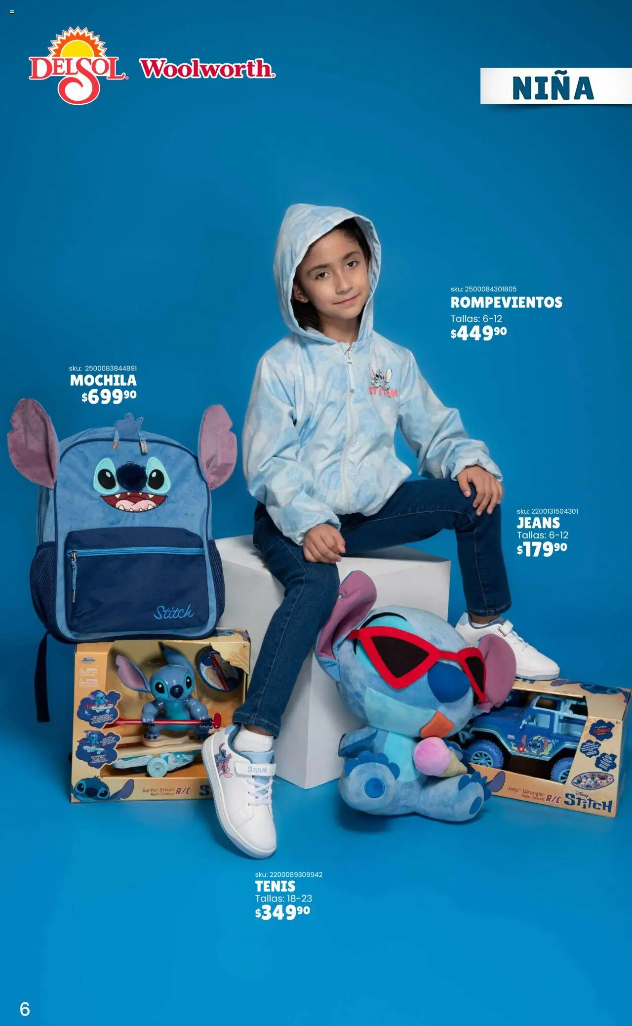 Nuevas ofertas de Del Sol y Woolworth válidas en toda la República Mexicana desde el 25.09.2025. ¡Encuentra las mejores ofertas en Del Sol y Woolworth - Catálogo Rompevientos Disney! | Página: 6 | Productos: Tenis, Mochila, Radio