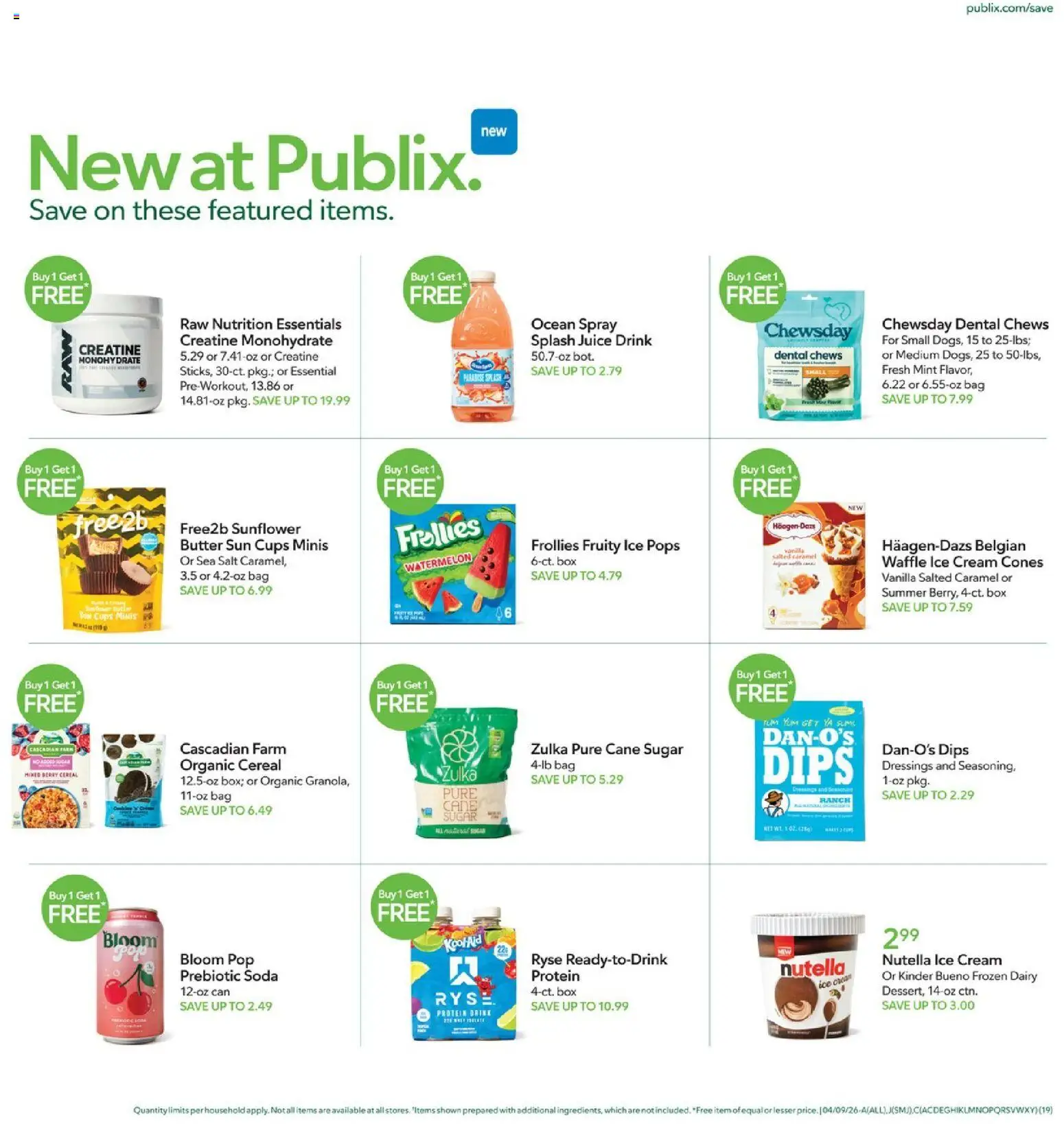 Publix Weekly Ad - valid from 08.04.2026 | Page: 19 | Products: Ice cream, Sugar, Watermelon, Bag