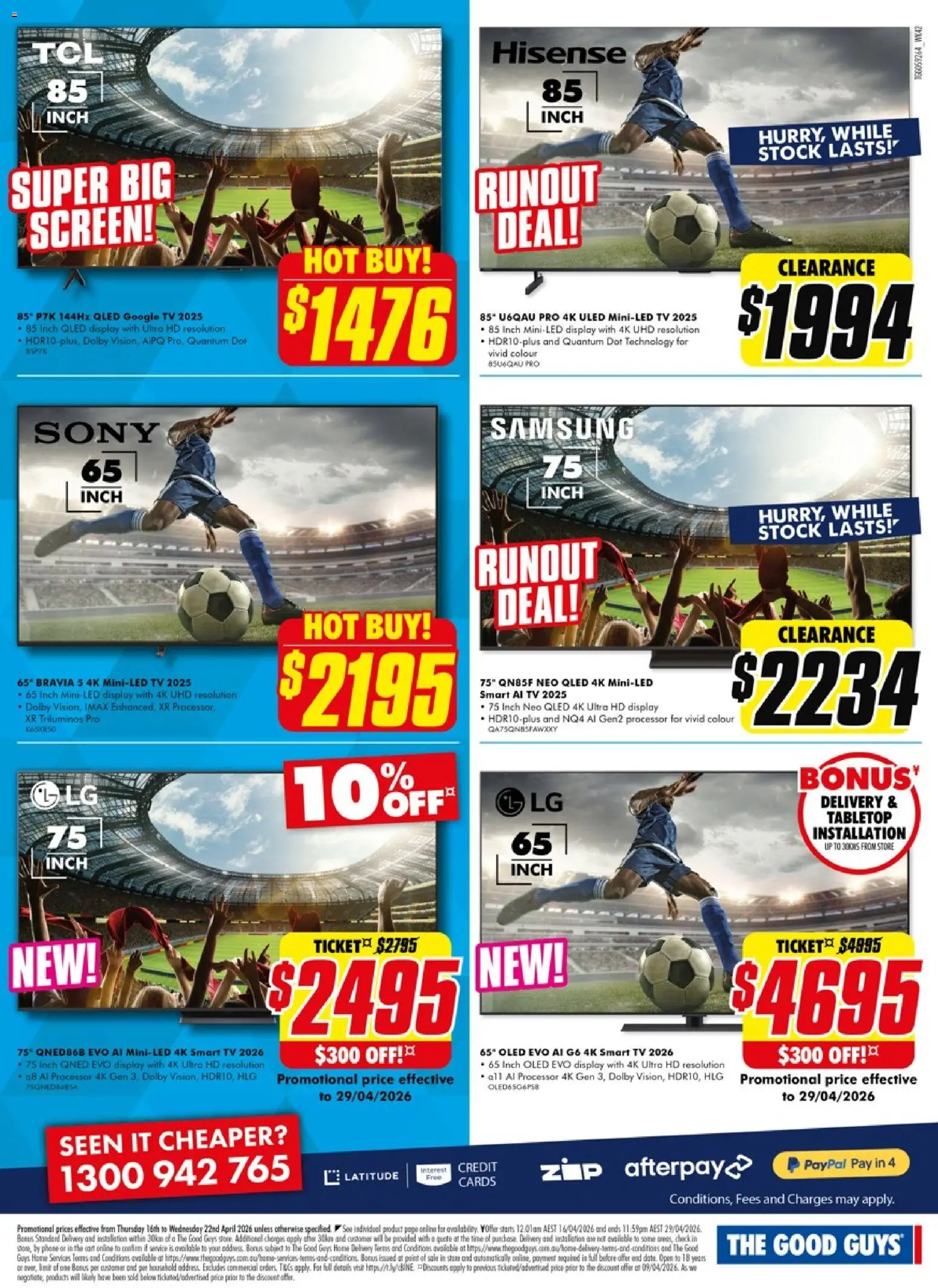 The Good Guys catalogue - valid from 15.04.2026 | Page: 2 | Products: Phone, Tv, Smart tv, Screen
