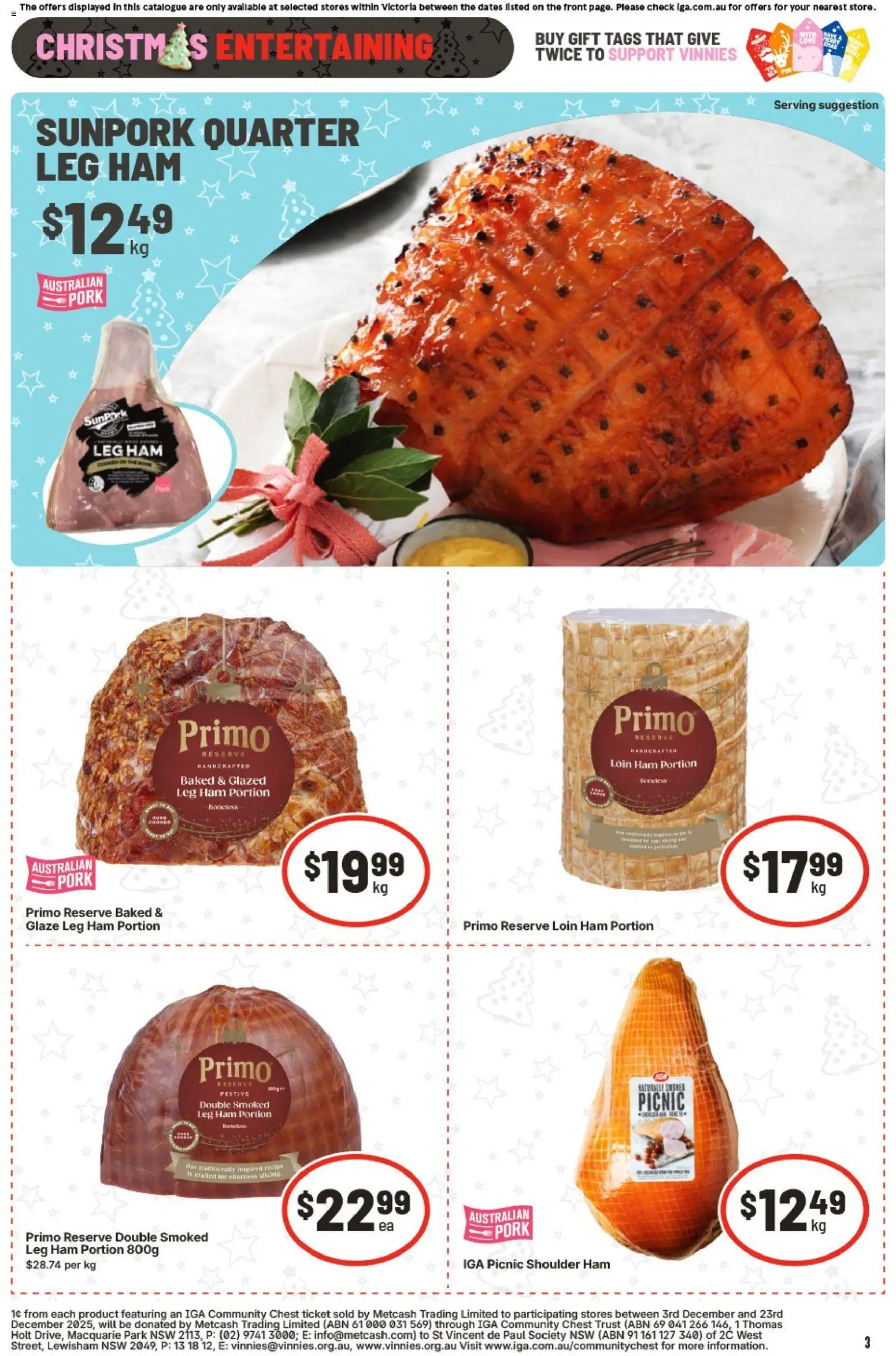 IGA catalogue - valid from 10.12.2025 | Page: 3 | Products: Ham, Pork