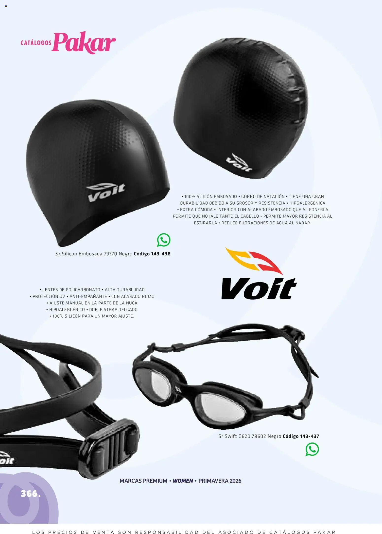 Nuevas ofertas de SC Pakar válidas en toda la República Mexicana desde el 27.02.2026. ¡Encuentra las mejores ofertas en SC Pakar catálogo Premium Women! | Página: 366 | Productos: Lentes, Agua