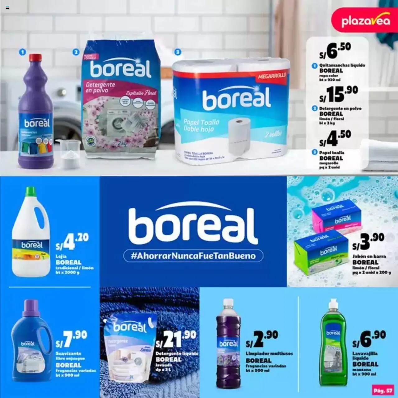 Catálogo Plaza Vea válido desde 18.08.2025 | Página: 57 | Productos: Detergente, Toalla, Ropa, Polvo