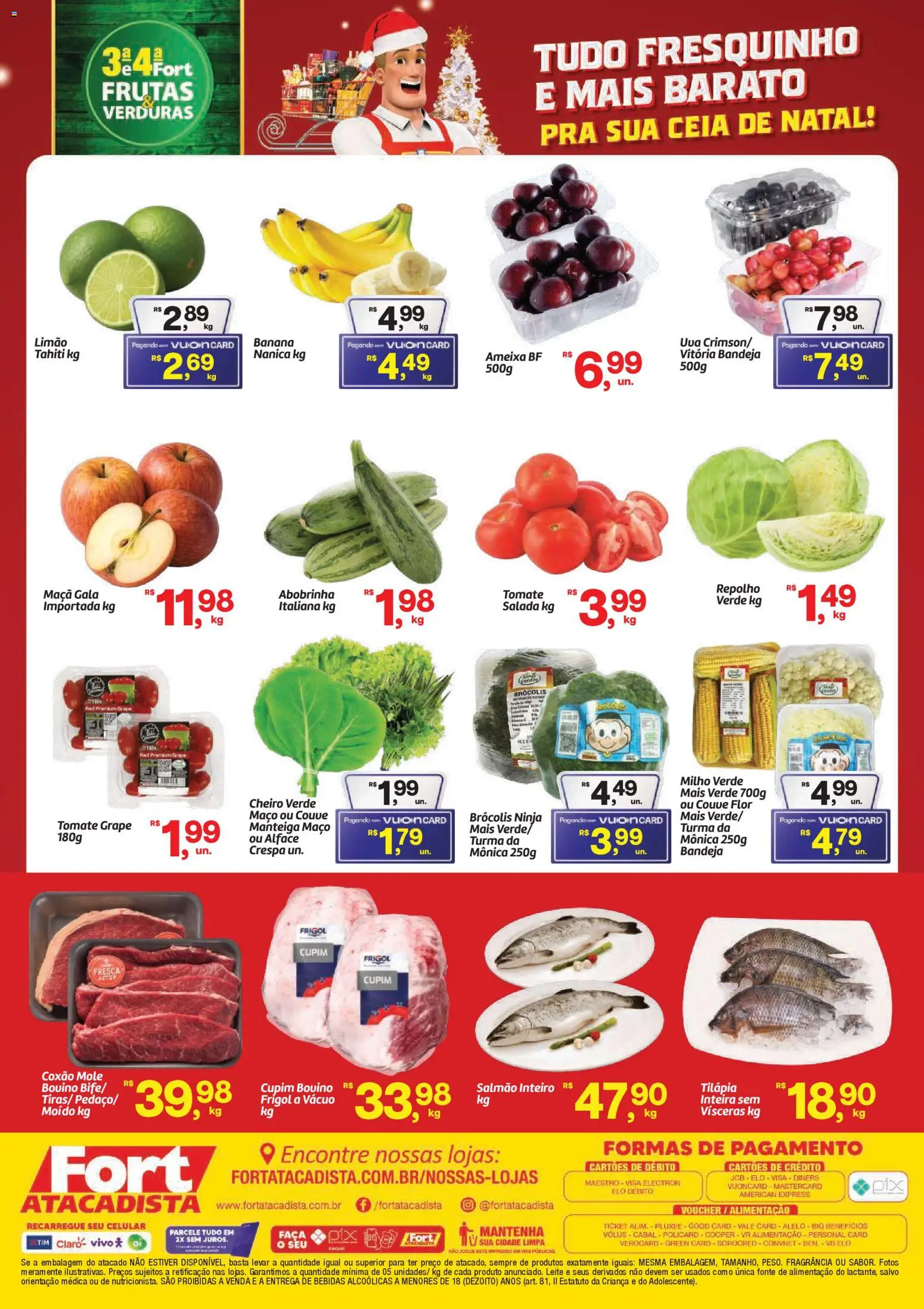 Fort Atacadista Folheto - válido de 16.12.2025 | Página: 2 | Produtos: Celular, Tilápia, Salada, Alface