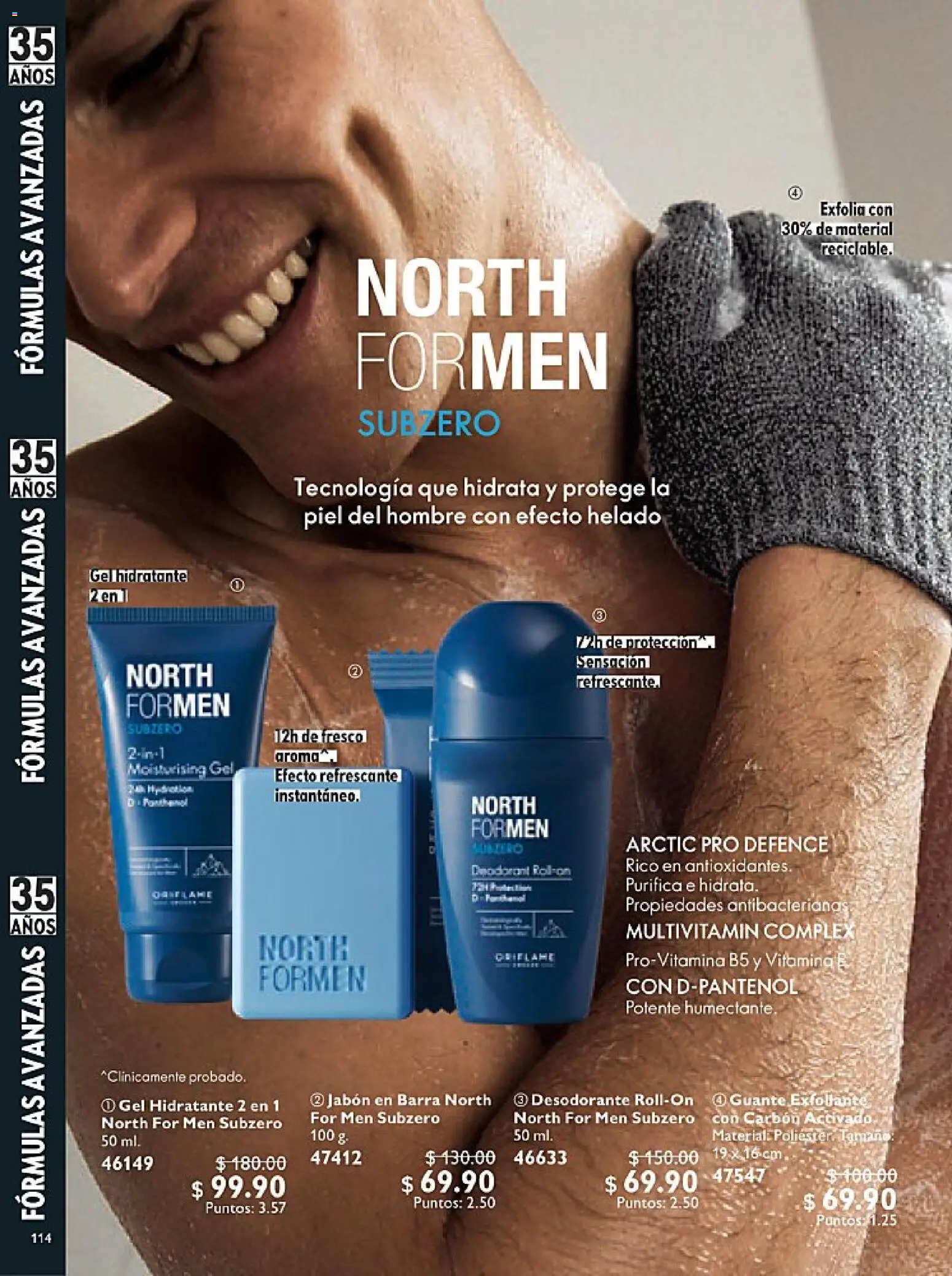 Nuevas ofertas de Oriflame válidas en toda la República Mexicana desde el 14.02.2026. ¡Encuentra las mejores ofertas en Oriflame campaña 3 2026! | Página: 114 | Productos: Guante exfoliante, Barra, Guante, Jabón