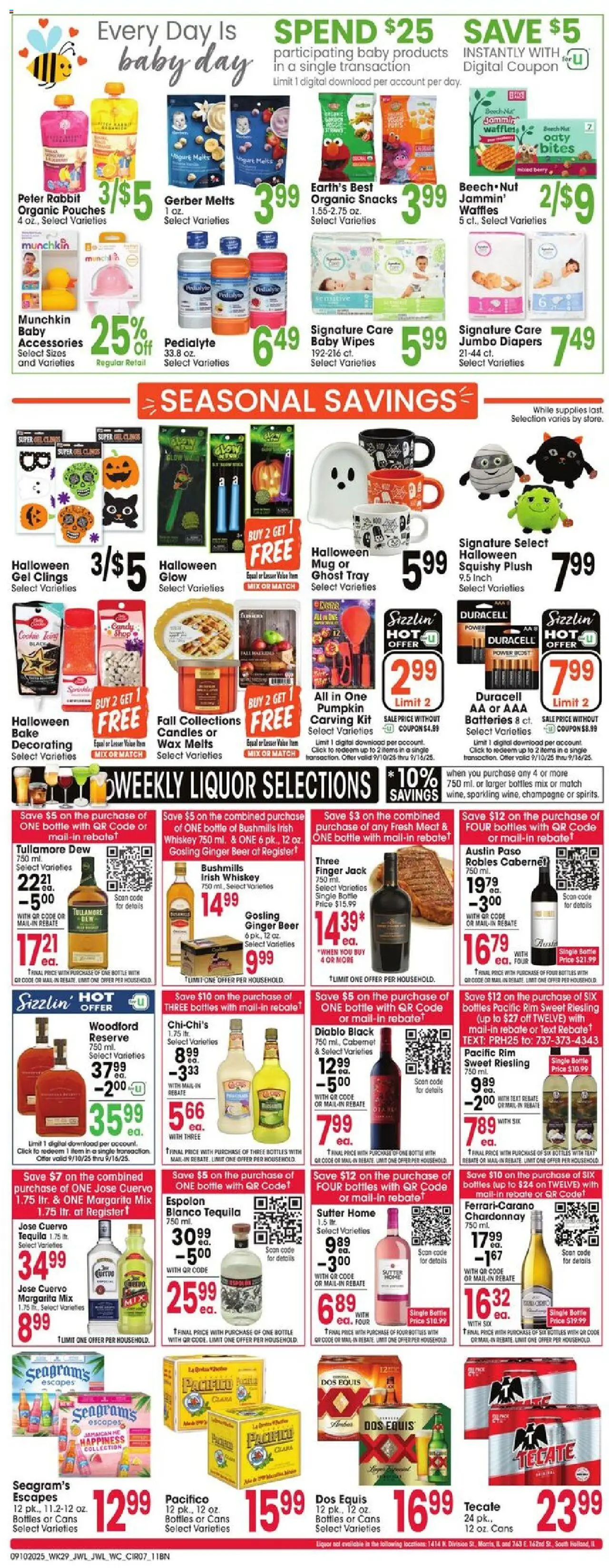Jewel Osco Weekly Ad - valid from 10.09.2025 | Page: 7 | Products: Ginger, Beer, Whiskey, Pumpkin