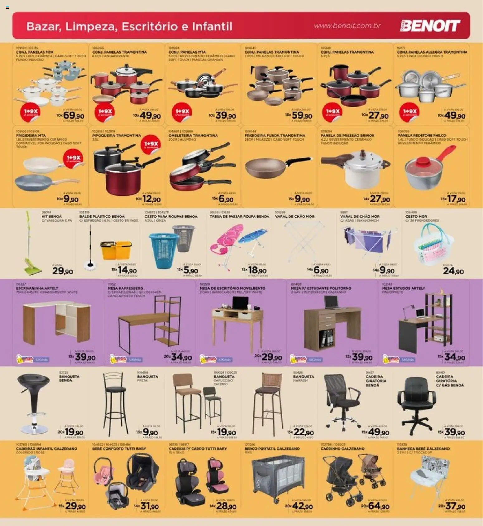 Benoit Folheto - válido de 01.04.2026 | Página: 3 | Produtos: Banqueta, Roupas, Tábua, Vassoura
