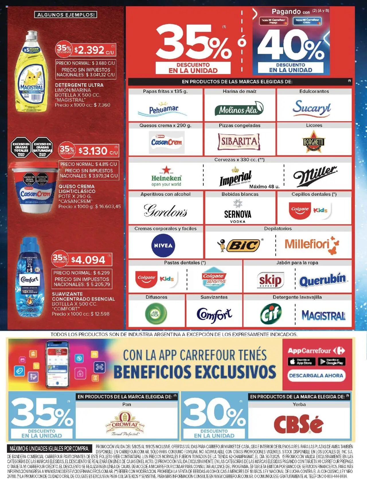 Carrefour Market catálogo │ válido desde el 05.08.2025 | Página: 6 | Productos: Teléfono, Maiz, Detergente, Cerveza