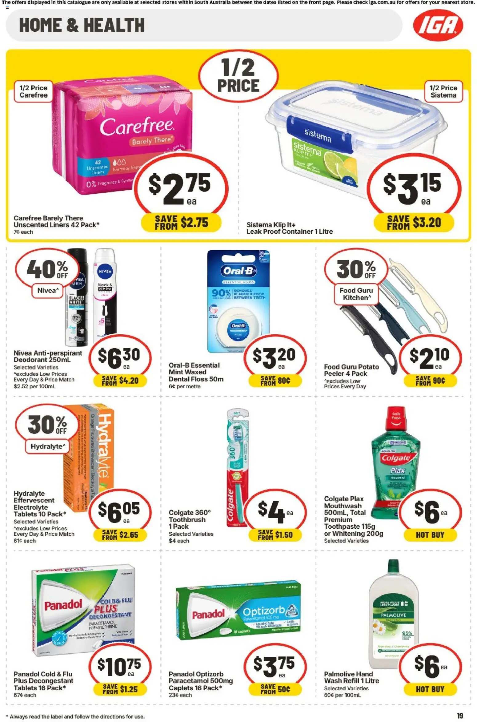 IGA catalogue - valid from 15.04.2026 | Page: 15 | Products: Antiperspirant, Mouthwash, Toothbrush, Tablets