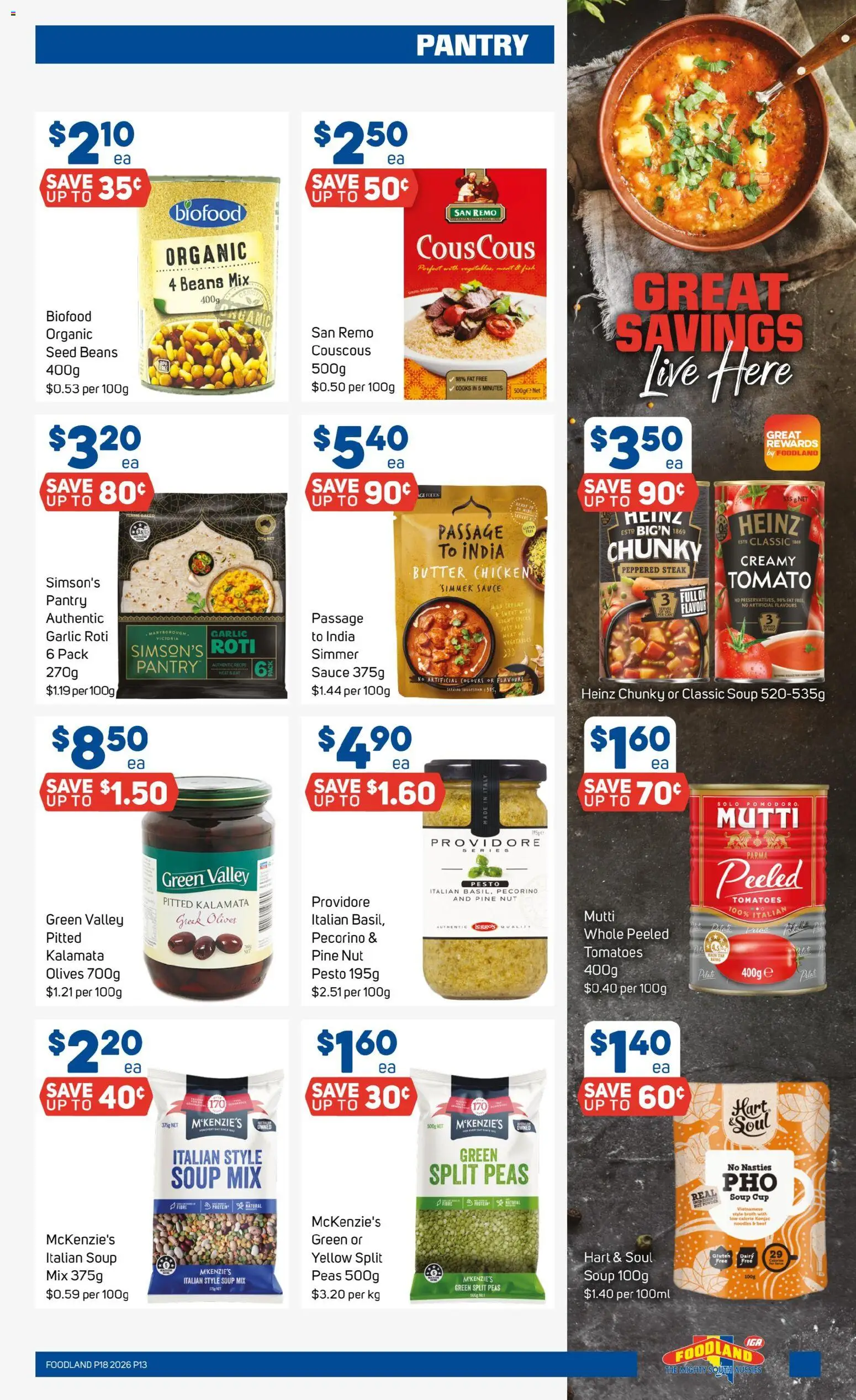 Foodland catalogue - valid from 29.04.2026 | Page: 13 | Products: Butter, Chicken, Beef, Olives