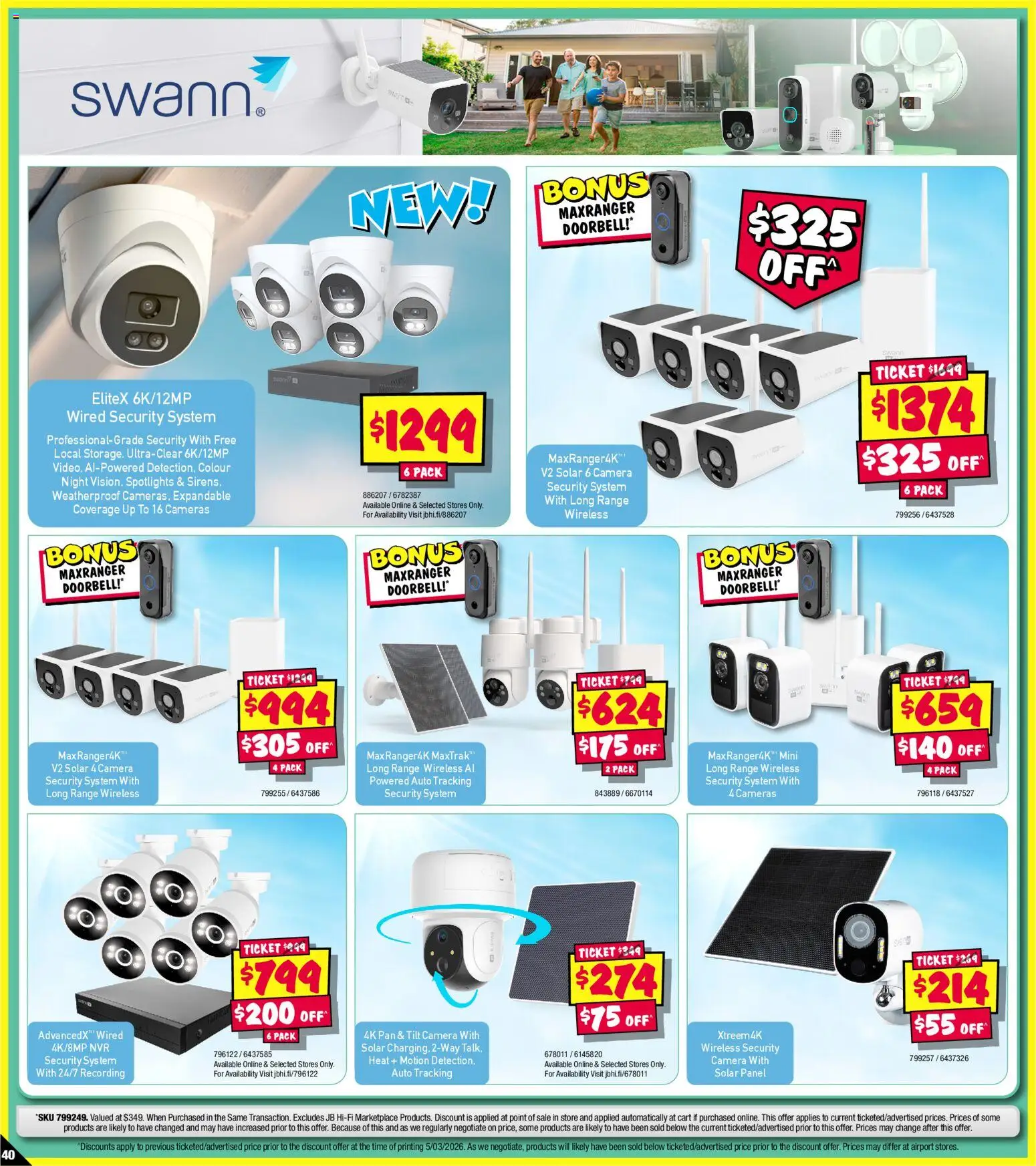 JB Hi-Fi catalogue - valid from 19.03.2026 | Page: 40 | Products: Cart, Doorbell, Camera