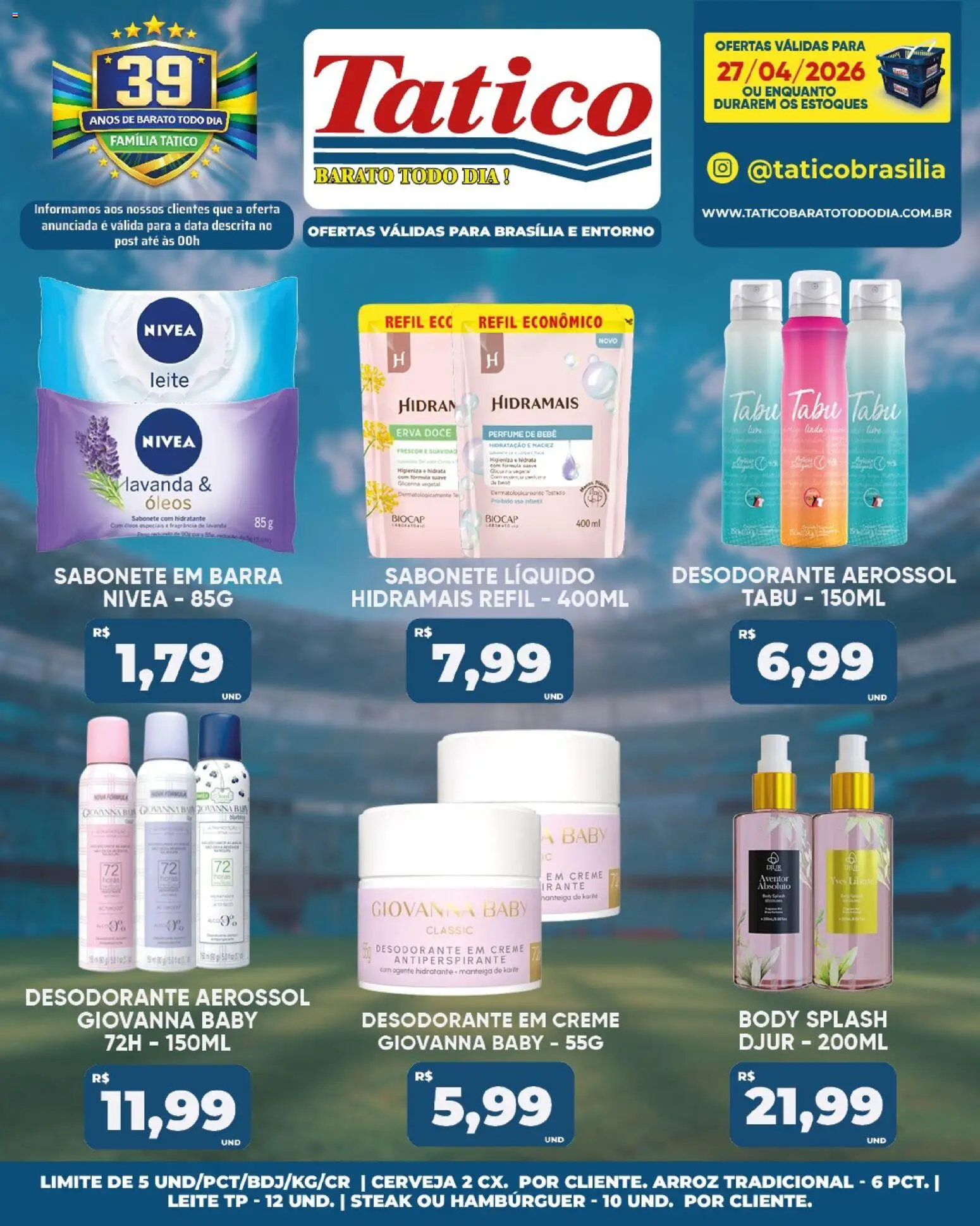 Tatico Folheto - válido de 28.04.2026 | Página: 37 | Produtos: Perfume, Leite, Arroz, Sabonete