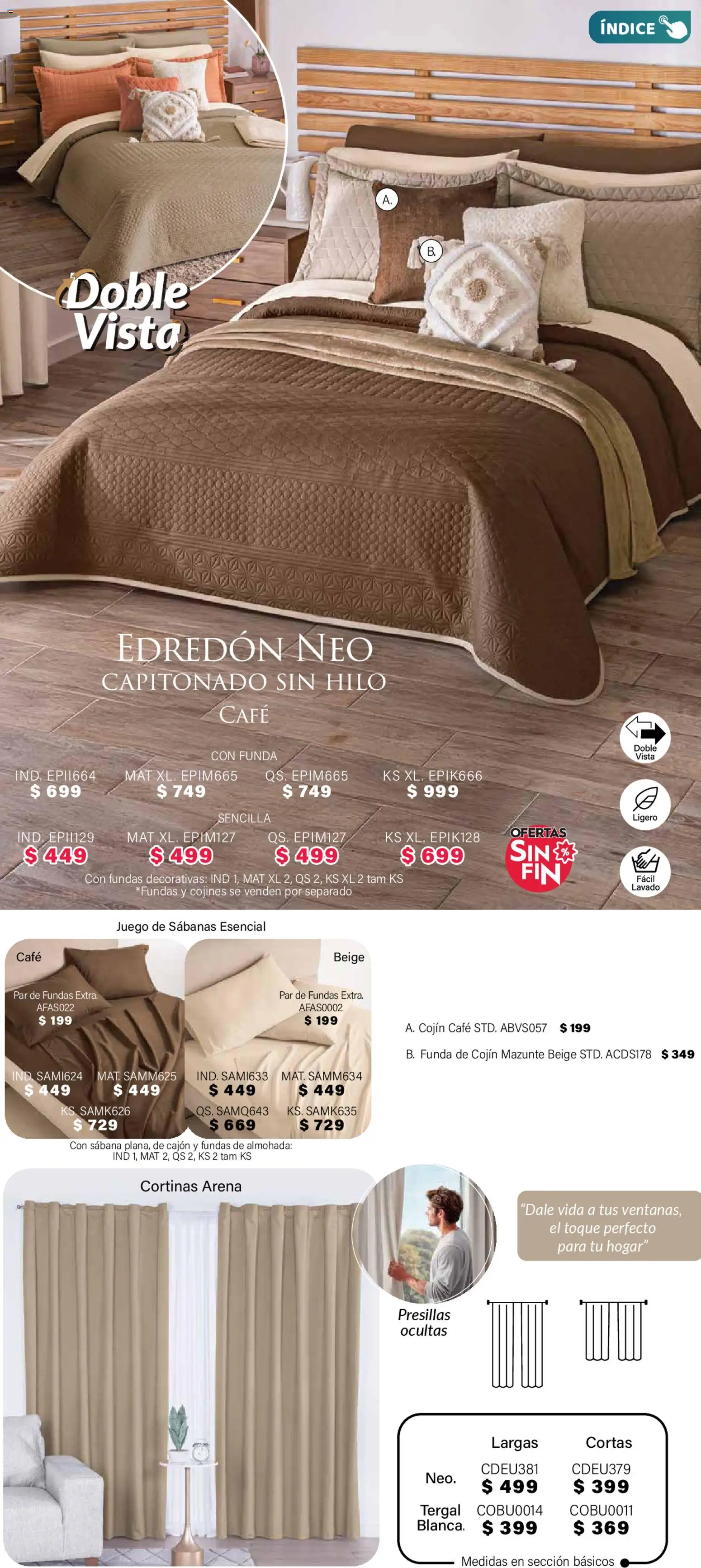 Nuevas ofertas de Colchas Concord válidas en toda la República Mexicana desde el 01.11.2025. ¡Encuentra las mejores ofertas en Colchas Concord Buen Fin! | Página: 10 | Productos: Juego, Funda, Almohada, Sabanas