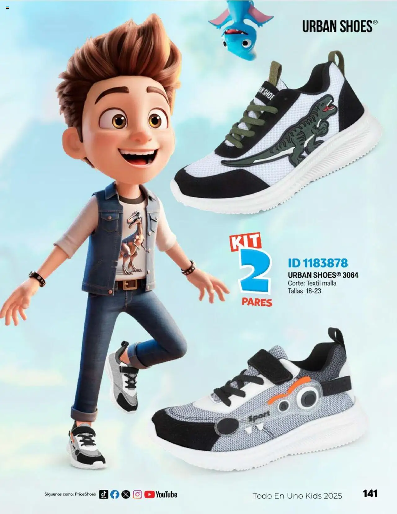 Nuevas ofertas de Price Shoes válidas en toda la República Mexicana desde el 23.04.2025. ¡Encuentra las mejores ofertas en Price Shoes catálogo Kids! | Página: 141 | Productos: Malla