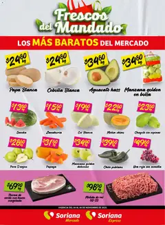 Vista previa de Soriana - Frescos del Mandado Mercado: Coah, Chih y Dur, nuevo folleto de la tienda, válido en México a partir del 04.11.2025