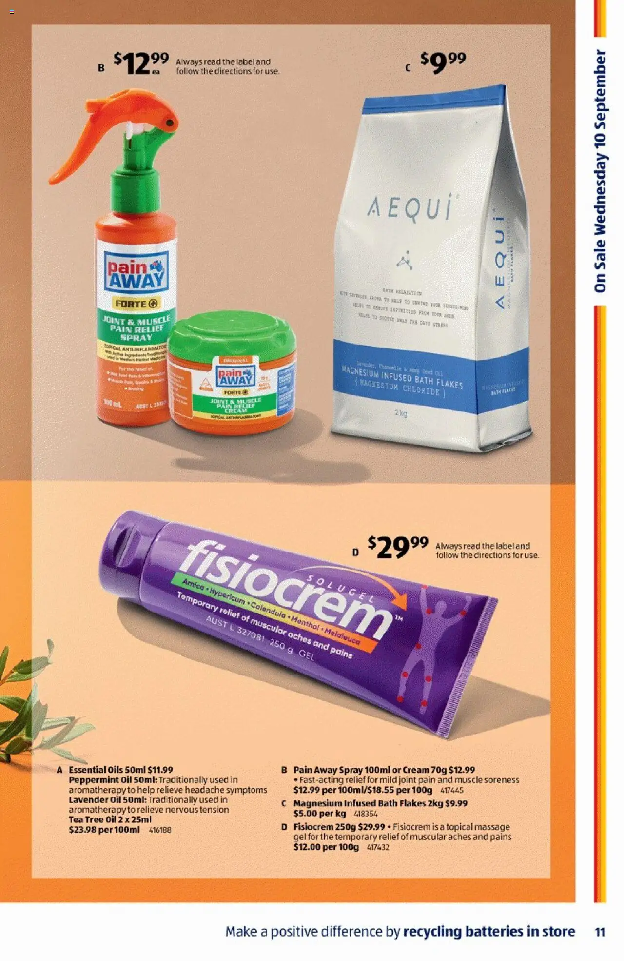 Aldi catalogue - valid from 10.09.2025 | Page: 11 | Products: Bath, Cream, Flakes, Pain relief