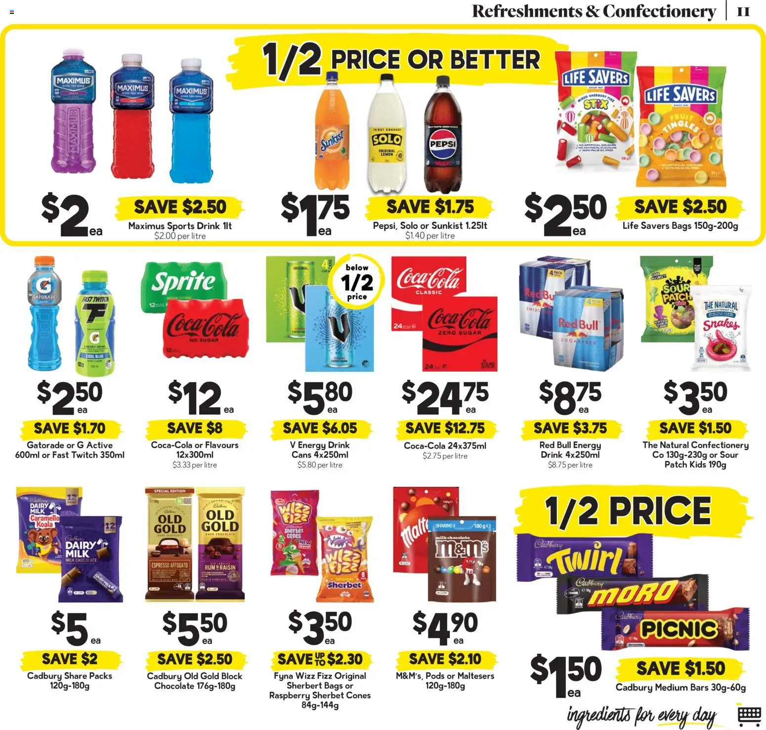 Drakes catalogue - valid from 07.01.2026 | Page: 11 | Products: Milk, Energy drink, Chocolate, Sugar