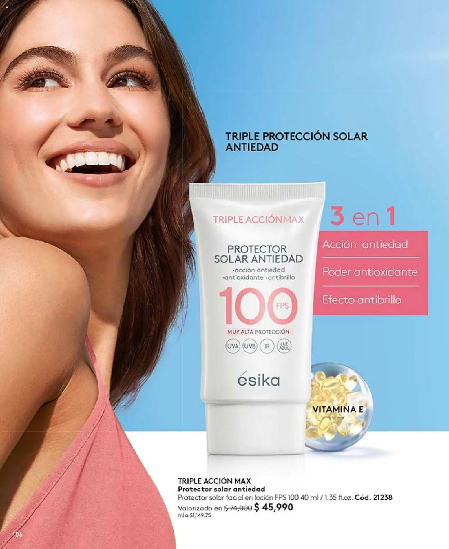 Ésika revista - valida desde el 03.11.2025 | Página: 118 | Productos: Loción, Protector solar