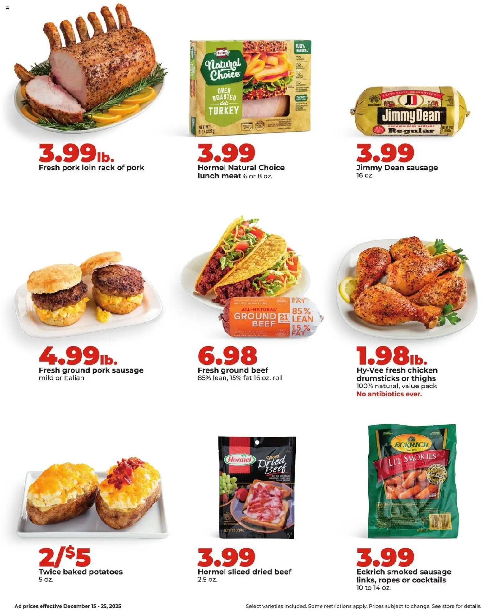 HyVee Weekly Ad - valid from 15.12.2025 | Page: 18 | Products: Beef, Potatoes, Sausage, Oven
