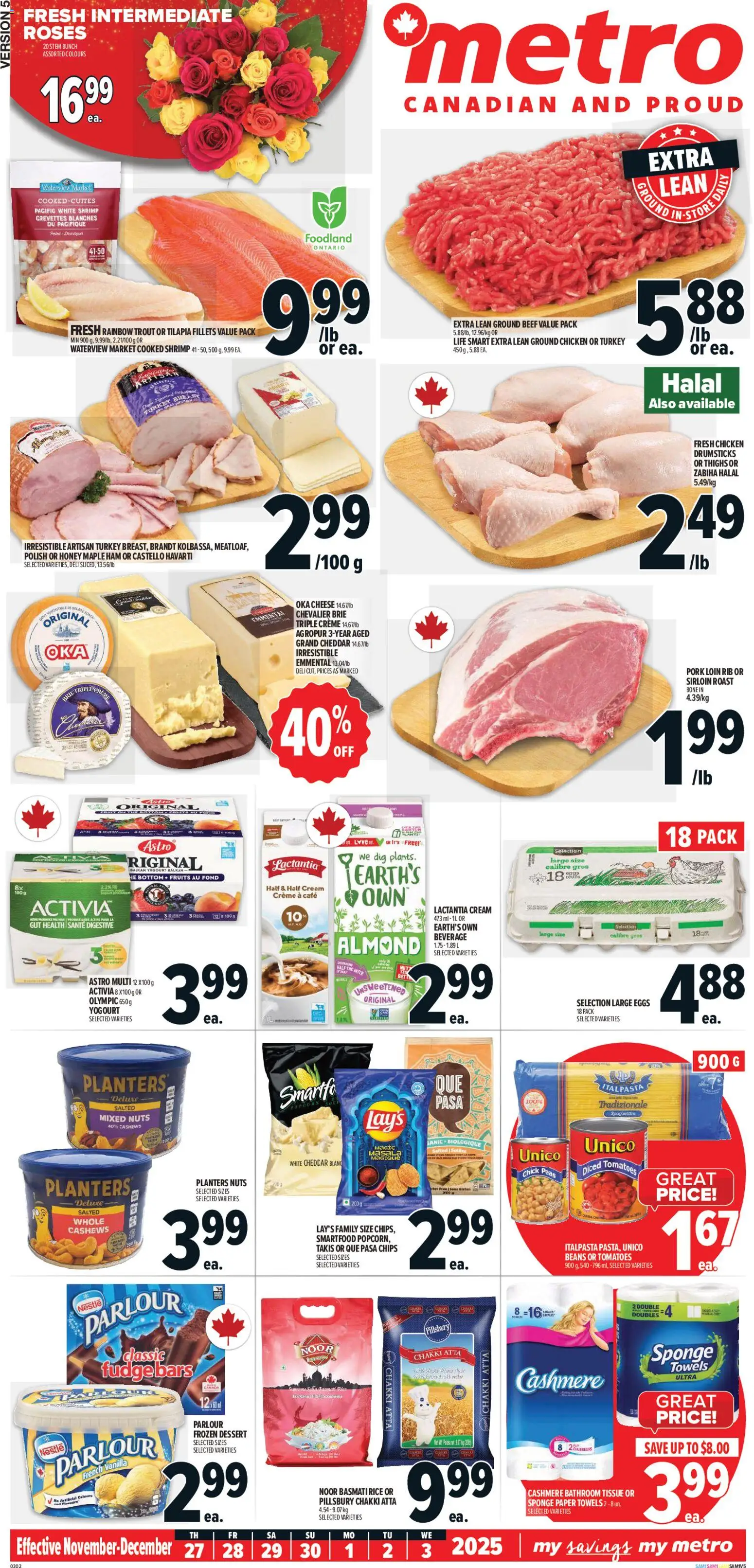 Metro flyer valid from 27.11.2025 | Page: 2 | Products: Rice, Cream, Turkey, Tomatoes