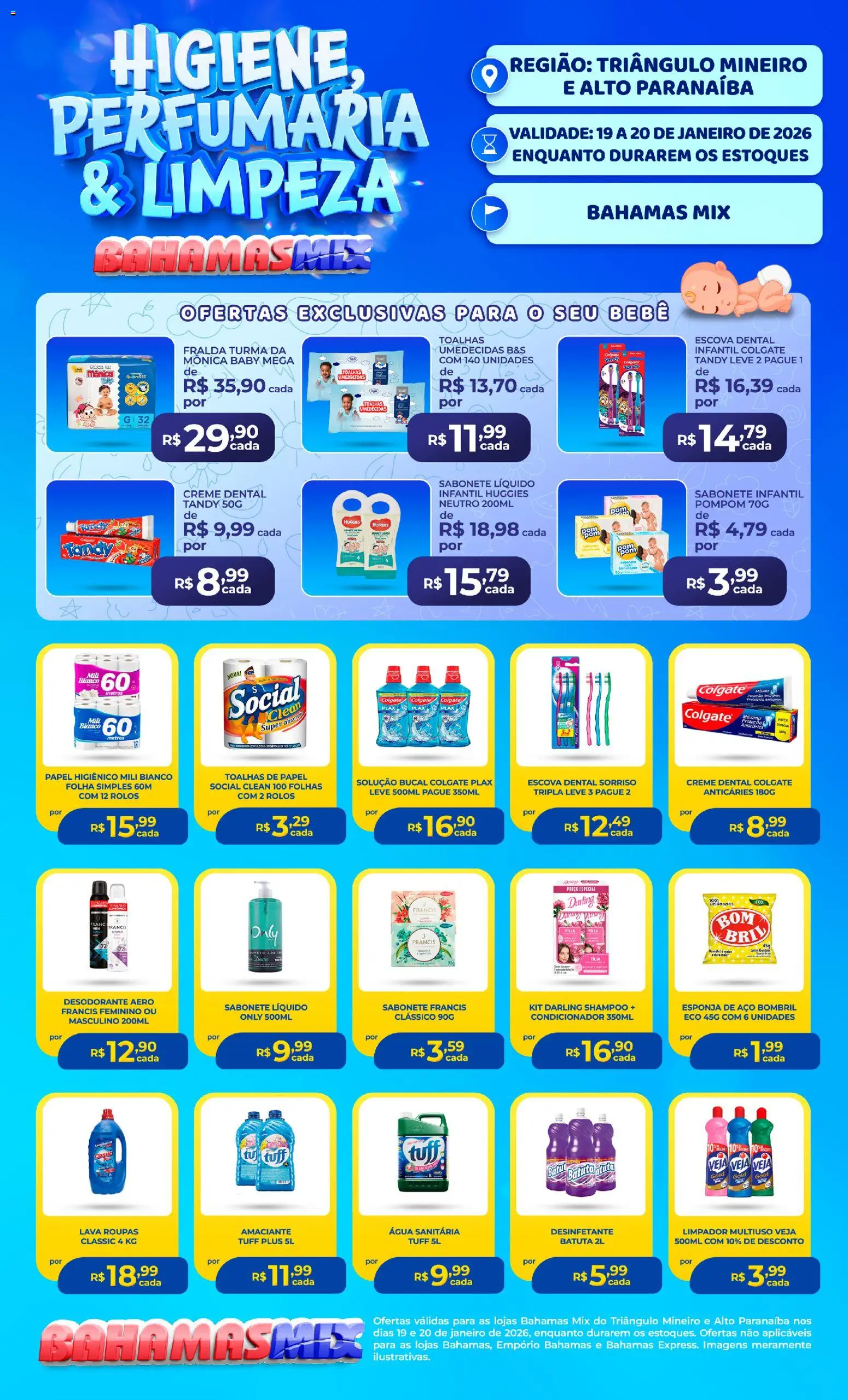 Bahamas Mix Folheto - válido de 19.01.2026 | Página: 1 | Produtos: Condicionador, Limpador multiuso, Creme, Amaciante