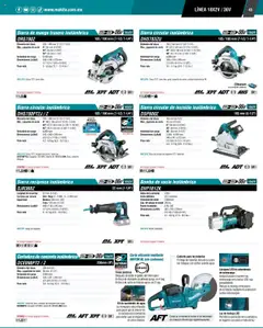 Vista previa de Makita - Catálogo, nuevo folleto de la tienda, válido en México a partir del 04.09.2025 | Página: 43 | Productos: Cargador, Disco, Sierra, Lámpara