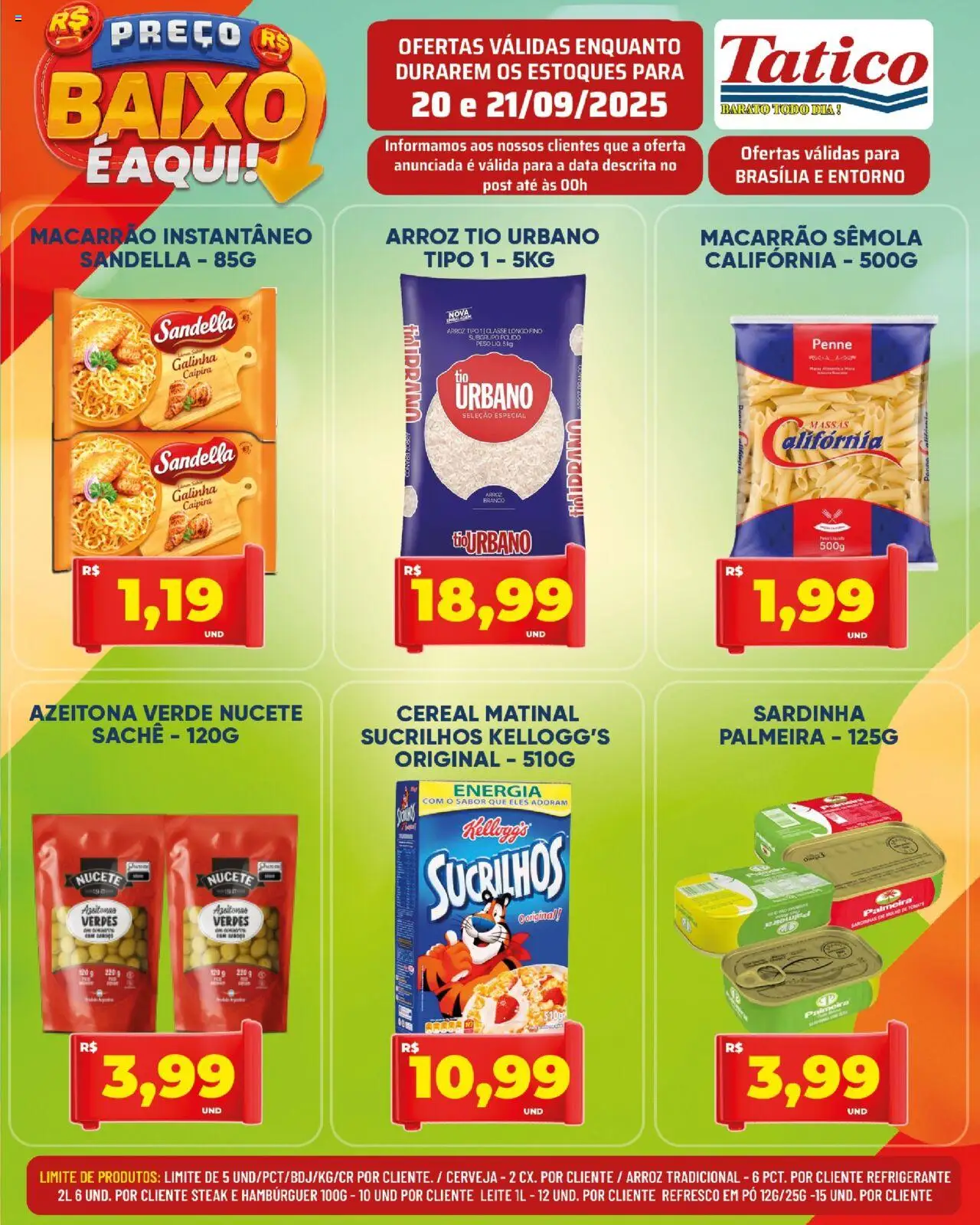 Tatico Folheto - válido de 20.09.2025 | Página: 1 | Produtos: Refresco, Leite, Sucrilhos, Hambúrguer