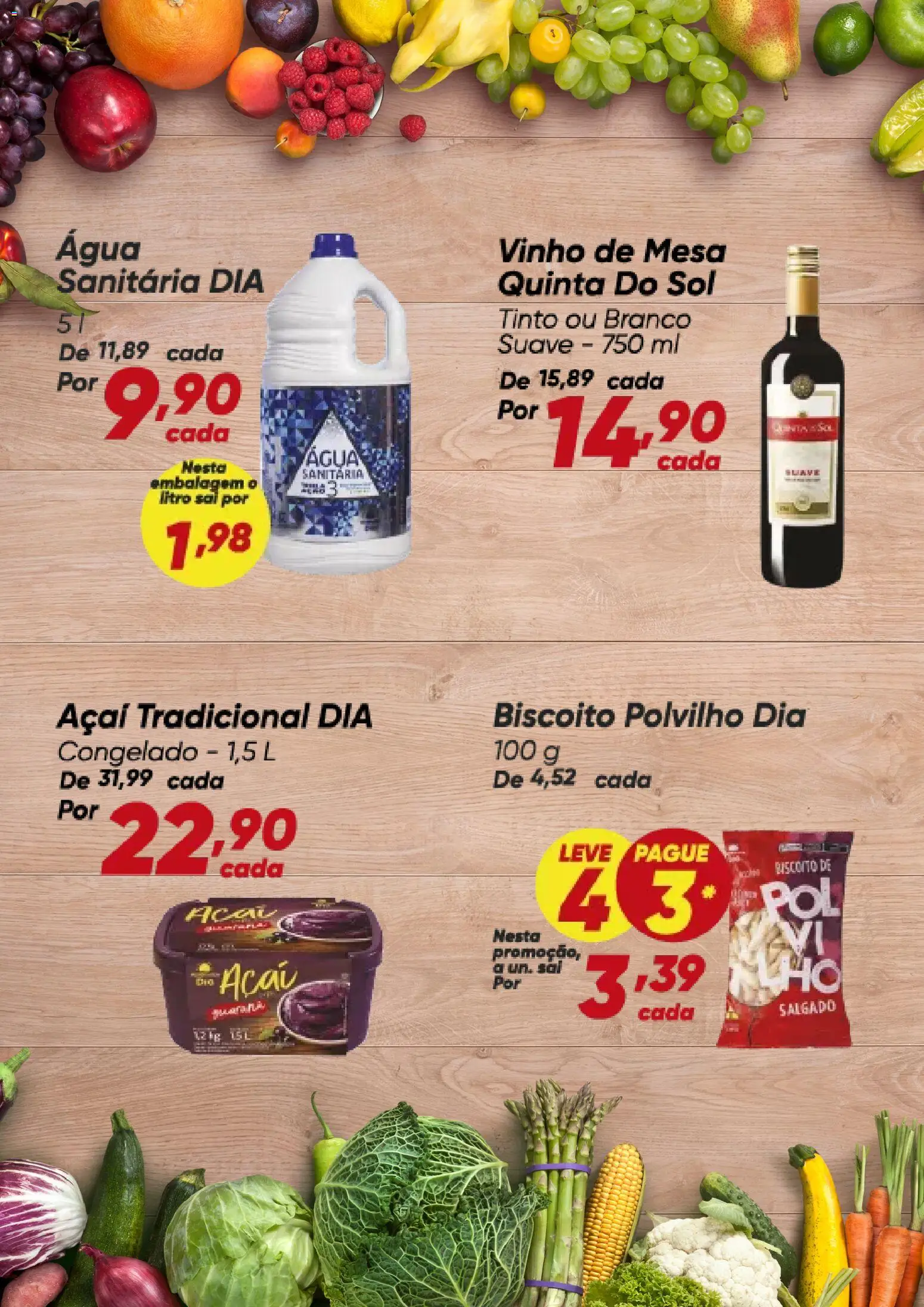 Dia Folheto - válido de 05.01.2026 | Página: 4 | Produtos: Mesa, Vinho, Sal, Açaí