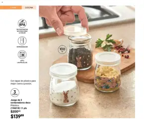 Vista previa de Juego de 3 contenedores deco Plástico., Juego de 3 contenedores deco Plástico. (196818) 11 pts, nuevo folleto de la tienda, válido en México a partir del 20.02.2026 | Página: 70 | Productos: Refrigerador, Juego, Cocina, Lavavajillas