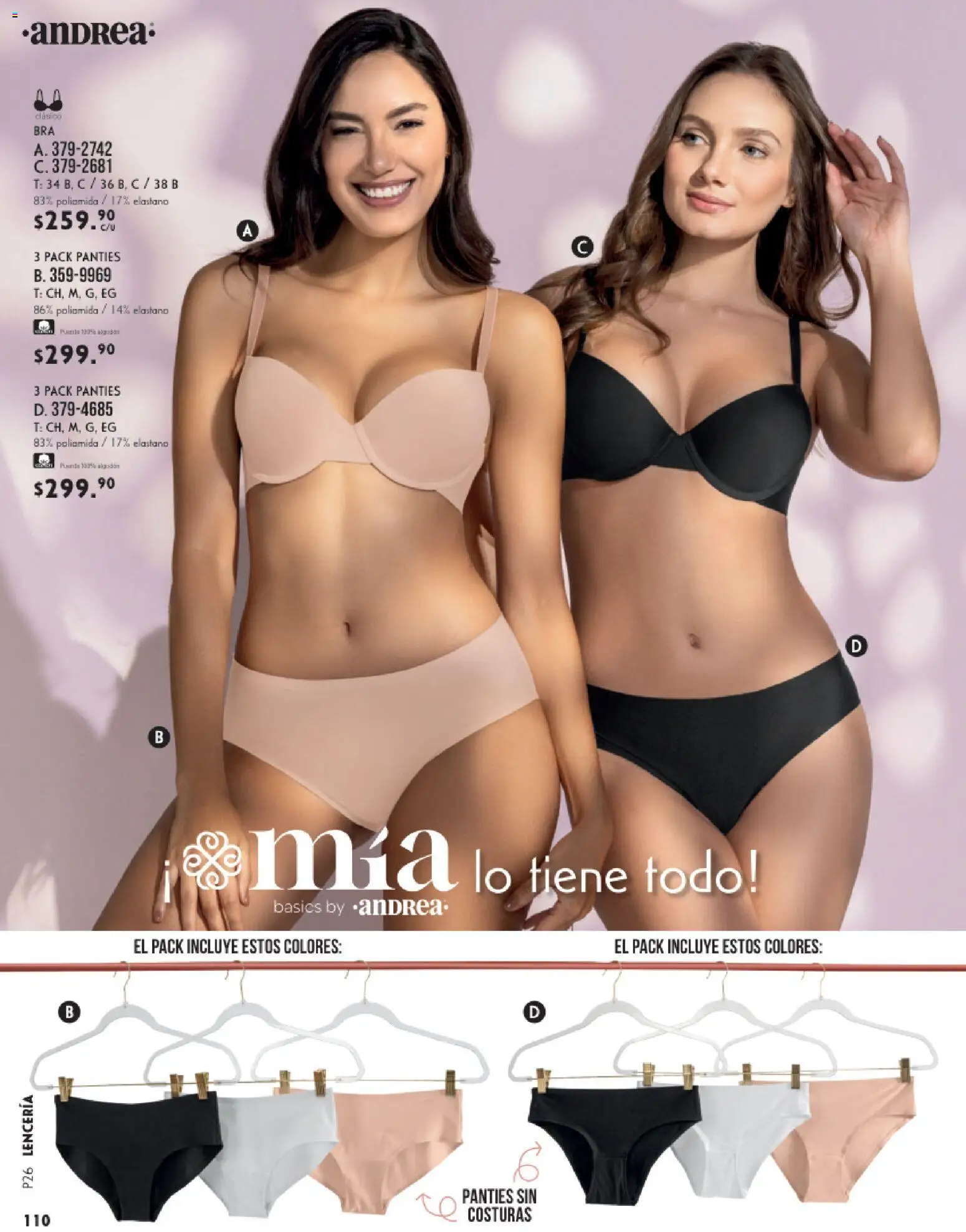 Nuevas ofertas de Andrea válidas en toda la República Mexicana desde el 25.01.2026. ¡Encuentra las mejores ofertas en Andrea catálogo Lencería & vestir interior! | Página: 6 | Productos: Lenceria