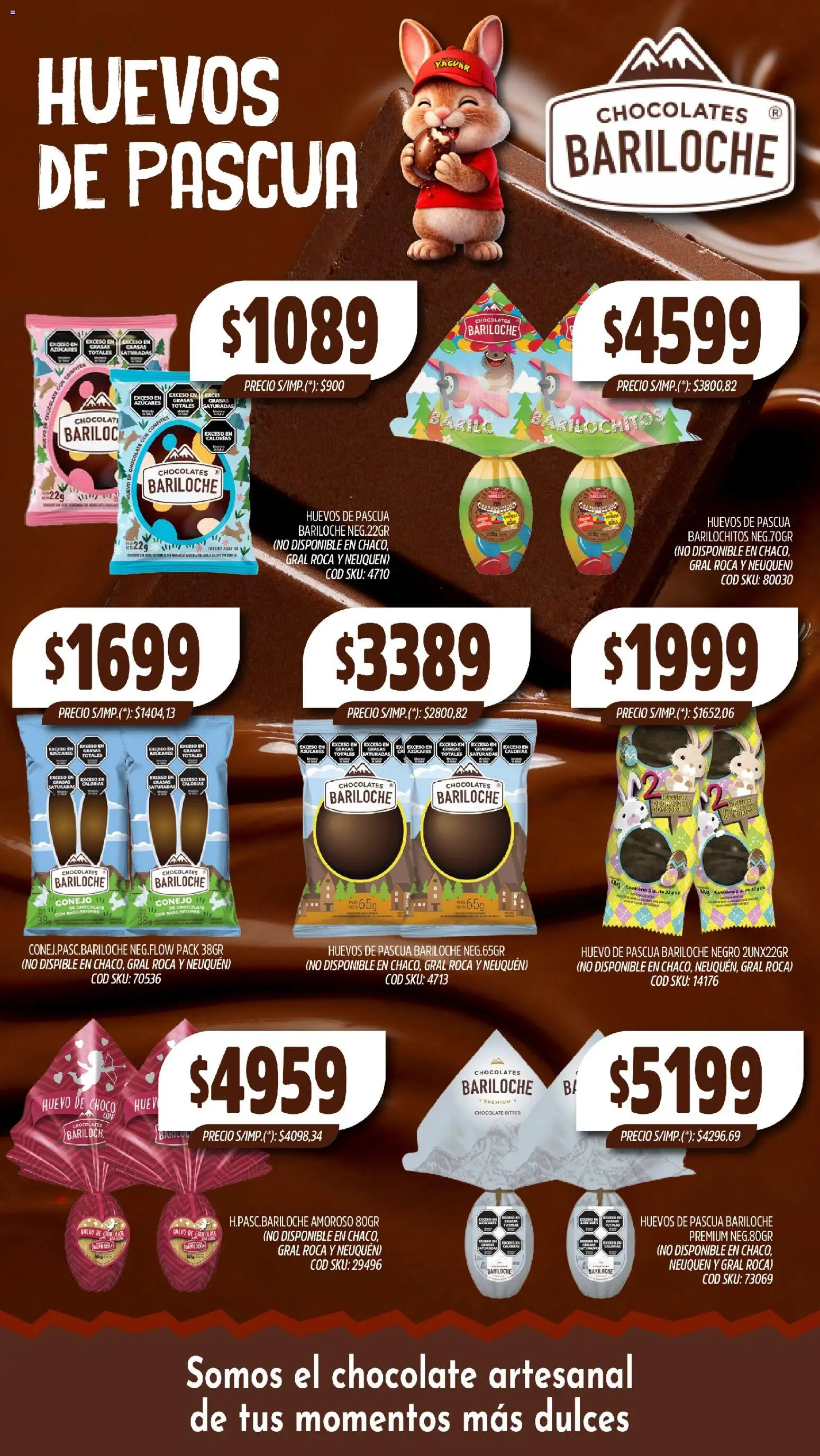 Yaguar - Dulces Pascuas Buenos Aires │ válido desde el 23.03.2026 | Página: 4 | Productos: Huevo, Huevos, Chocolate, Té