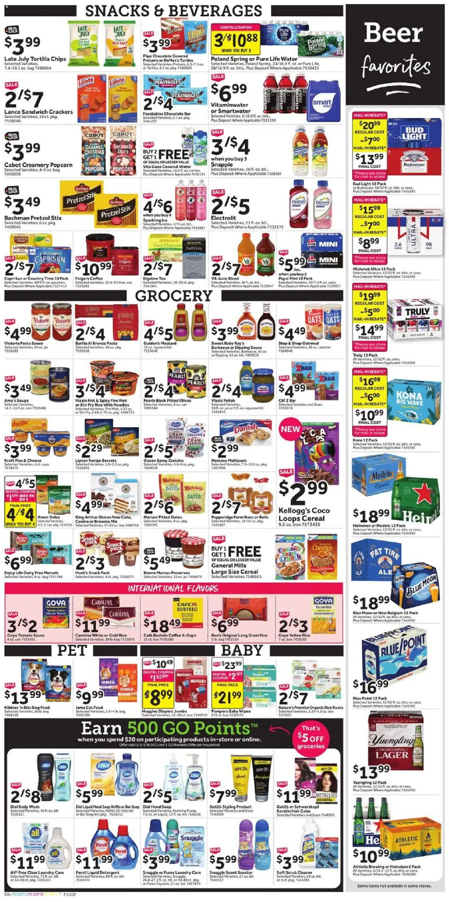 Stop & Shop Weekly Circular - NY - valid from 02.01.2026 | Page: 5 | Products: Cat Food, Detergent, Sauce, Bag