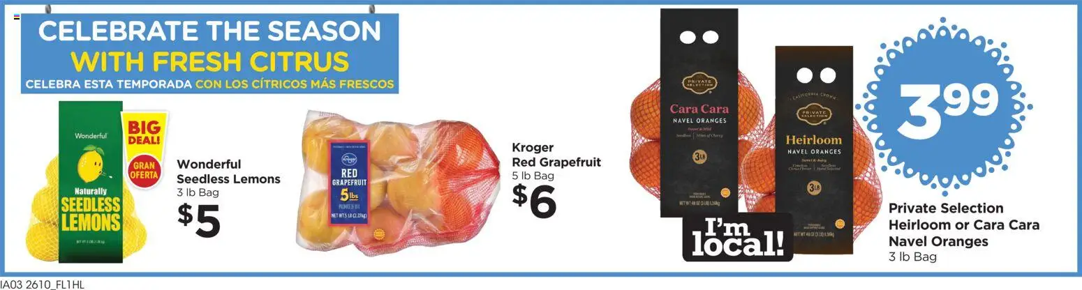 Food 4 Less Weekly Ad - valid from 08.04.2026 | Page: 6 | Products: Oranges, Grapefruit, Bag