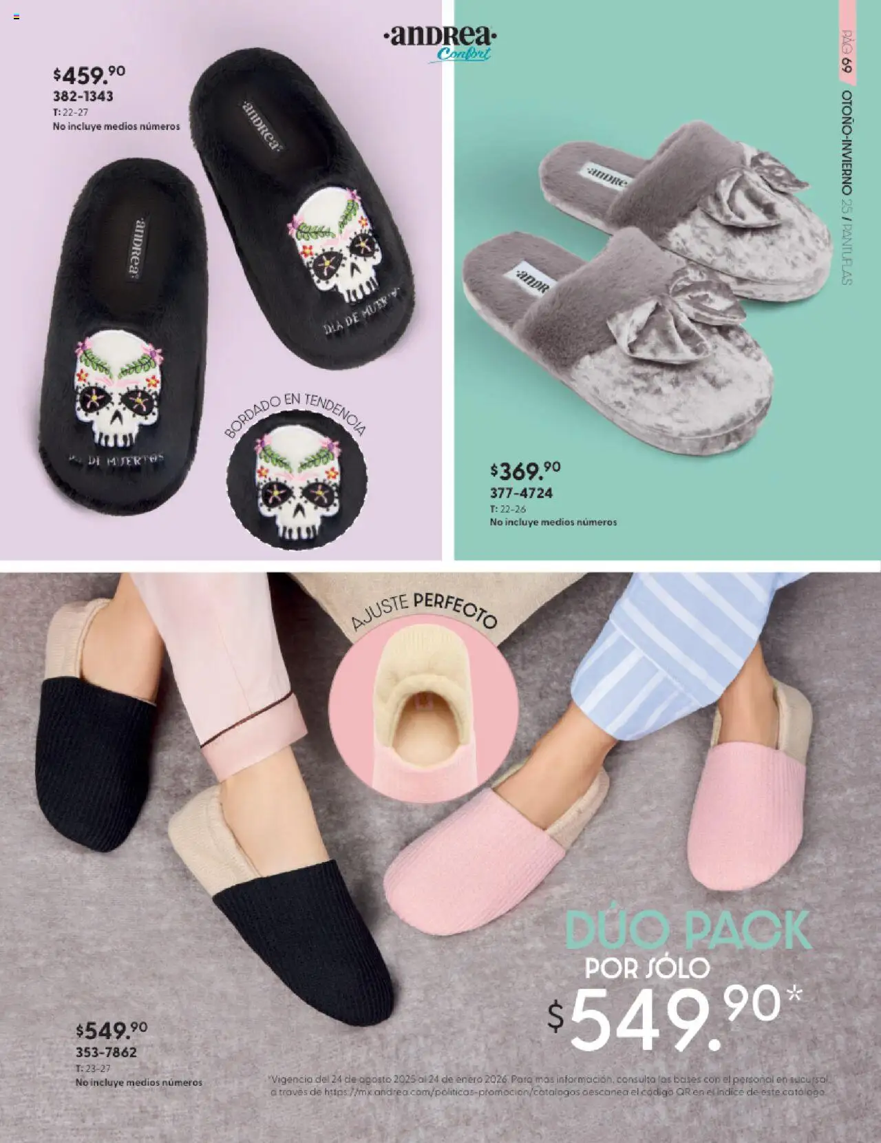 Nuevas ofertas de Andrea válidas en toda la República Mexicana desde el 24.08.2025. ¡Encuentra las mejores ofertas en Andrea - CCatálogo Calzado Confort Otoño! | Página: 69 | Productos: Pantuflas