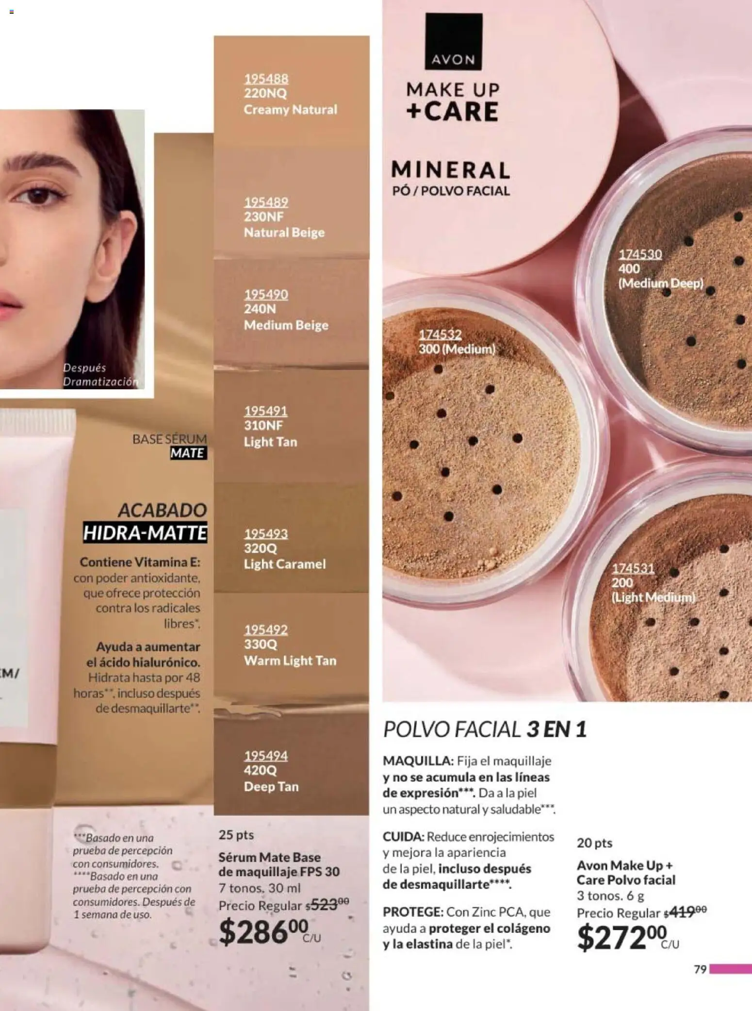 Nuevas ofertas de AVON válidas en toda la República Mexicana desde el 10.01.2026. ¡Encuentra las mejores ofertas en AVON campaña 2 2026! | Página: 79 | Productos: Base de maquillaje, Serum, Maquillaje, Polvo