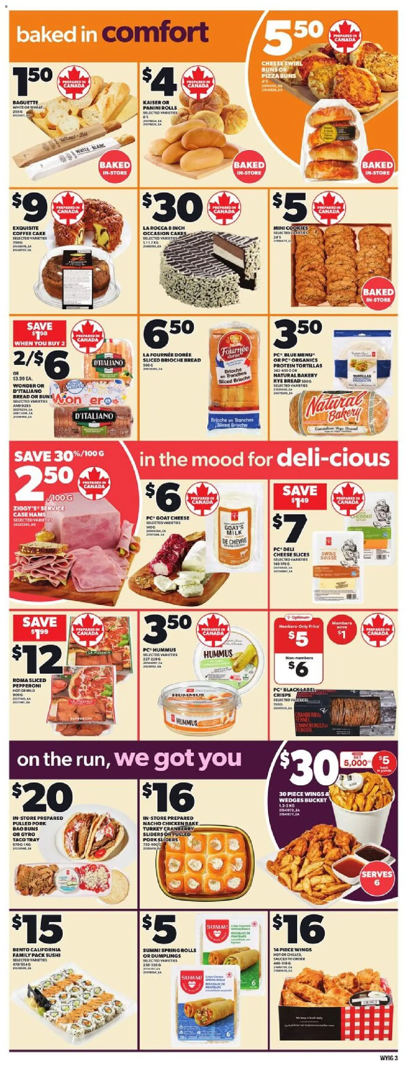 Loblaws flyer valid from 13.11.2025 | Page: 6 | Products: Milk, Cheese, Chicken, Pork