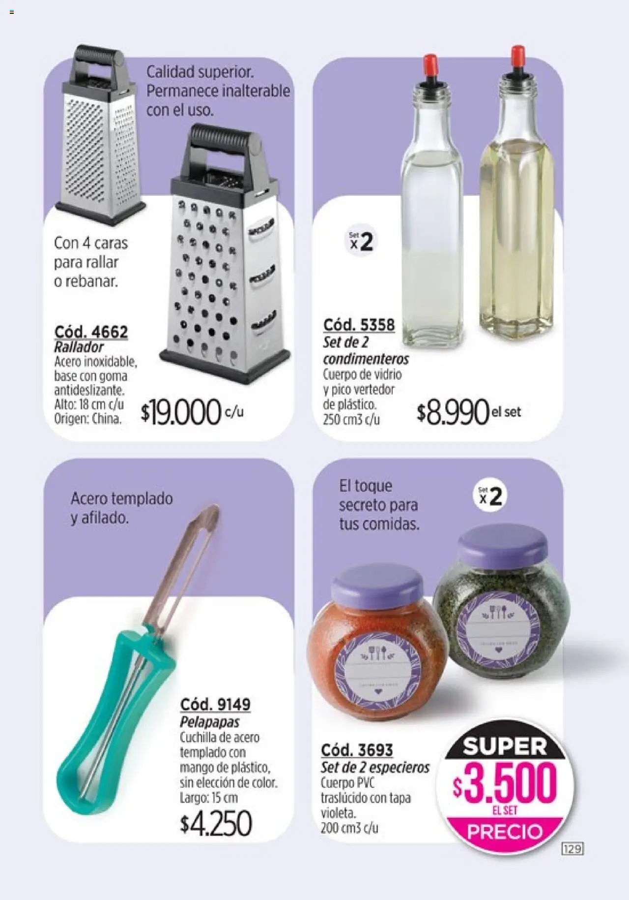 Catálogo Amodil Campaña 16 │ válido desde el 01.10.2025 | Página: 129 | Productos: Pico, Rallar, Mango