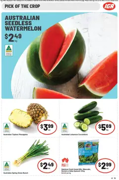 Preview of IGA Catalogue NT - valid from 04.02.2026 | Page: 5 | Products: Cucumbers, Rocket, Spinach, Watermelon