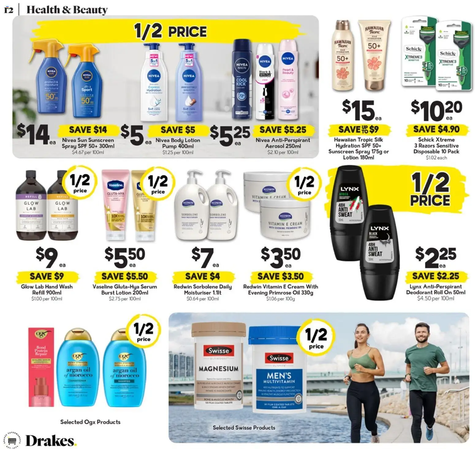 Drakes catalogue - valid from 25.02.2026 | Page: 12 | Products: Sunscreen, Moisturiser, Antiperspirant, Vaseline