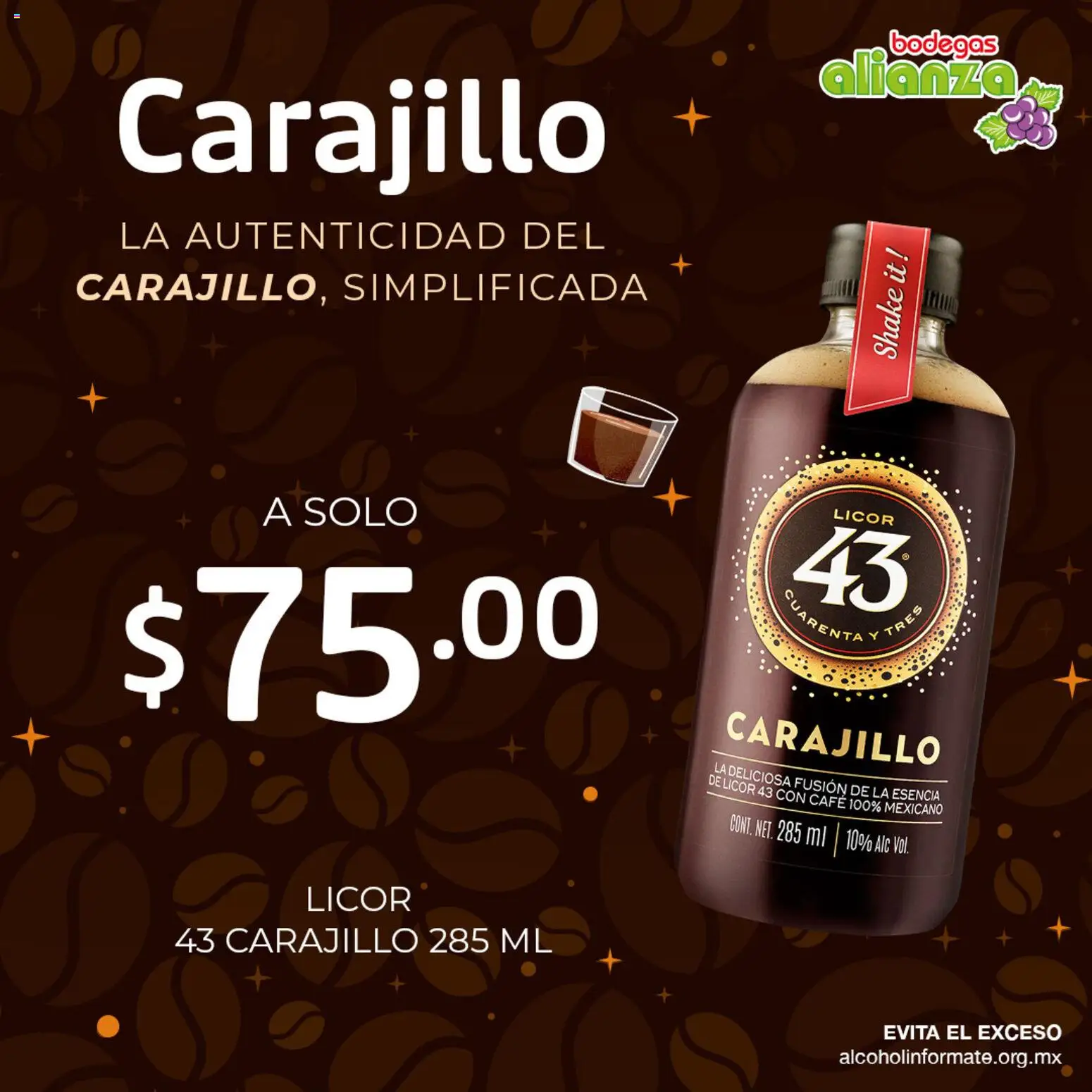 Nuevas ofertas de Bodegas Alianza válidas en toda la República Mexicana desde el 10.11.2025. ¡Encuentra las mejores ofertas en Bodegas Alianza catálogo Carajillo! | Página: 3 | Productos: Café