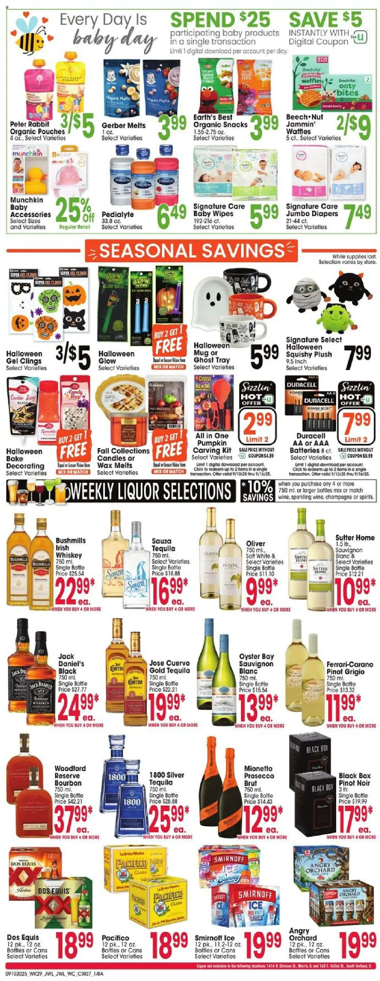 Jewel Osco Weekly Ad - IA - valid from 10.09.2025 | Page: 7 | Products: Yogurt, Bourbon, Whiskey, Pumpkin