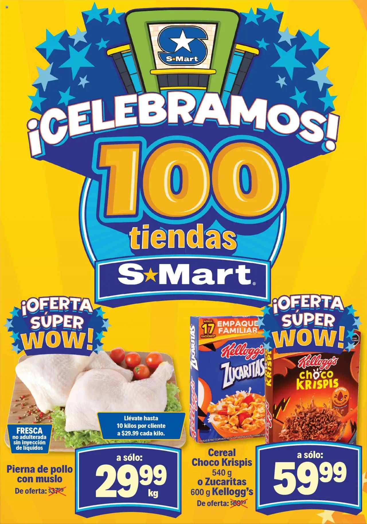 Nuevas ofertas de S-Mart válidas en toda la República Mexicana desde el 23.09.2025. ¡Encuentra las mejores ofertas en S-Mart - Folleto - Juarez! | Página: 2 | Productos: Pollo, Maíz, Azúcar, Hojuelas