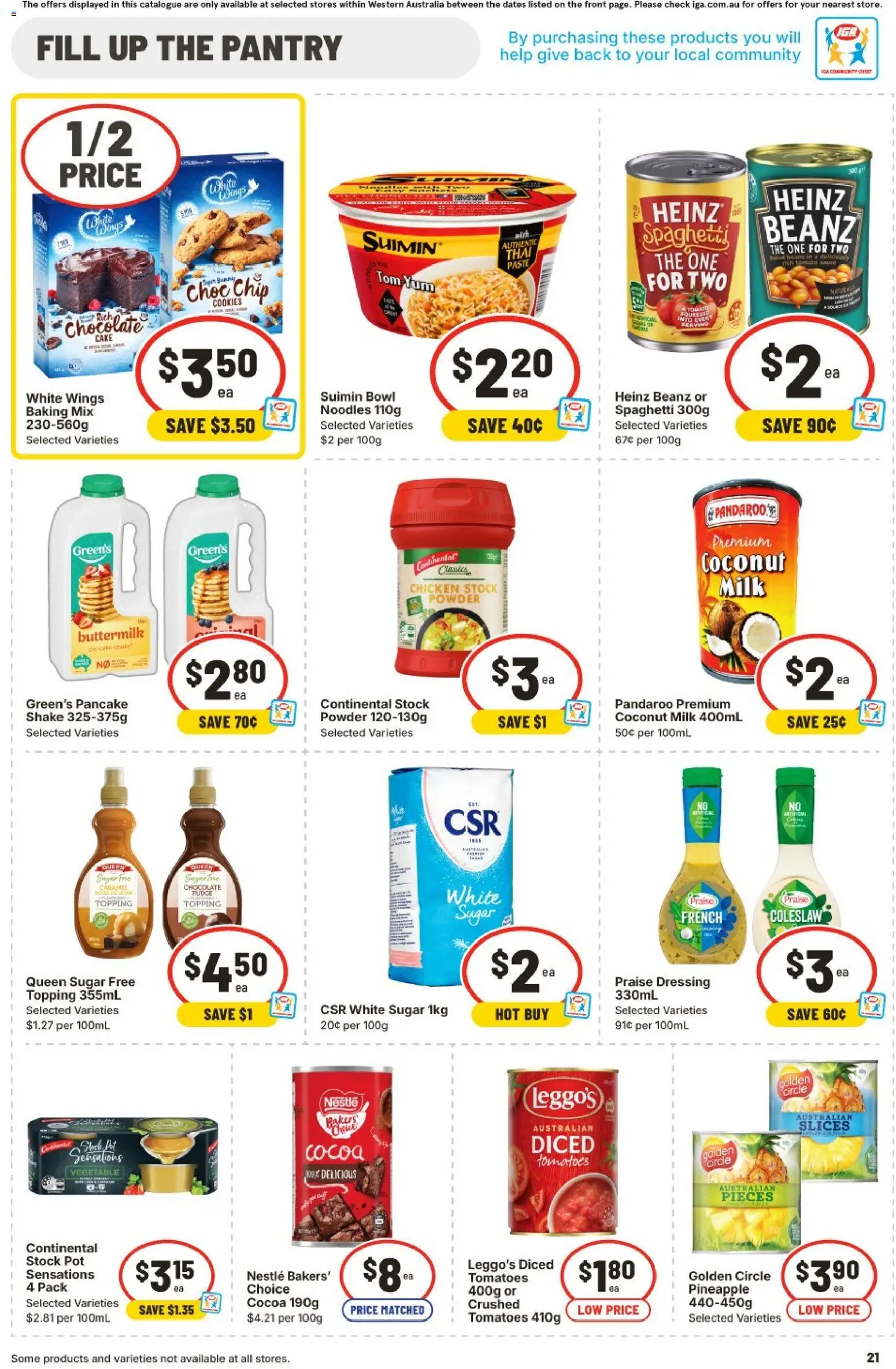 IGA catalogue - valid from 11.03.2026 | Page: 21 | Products: Powder, Milk, Tomatoes, Sugar