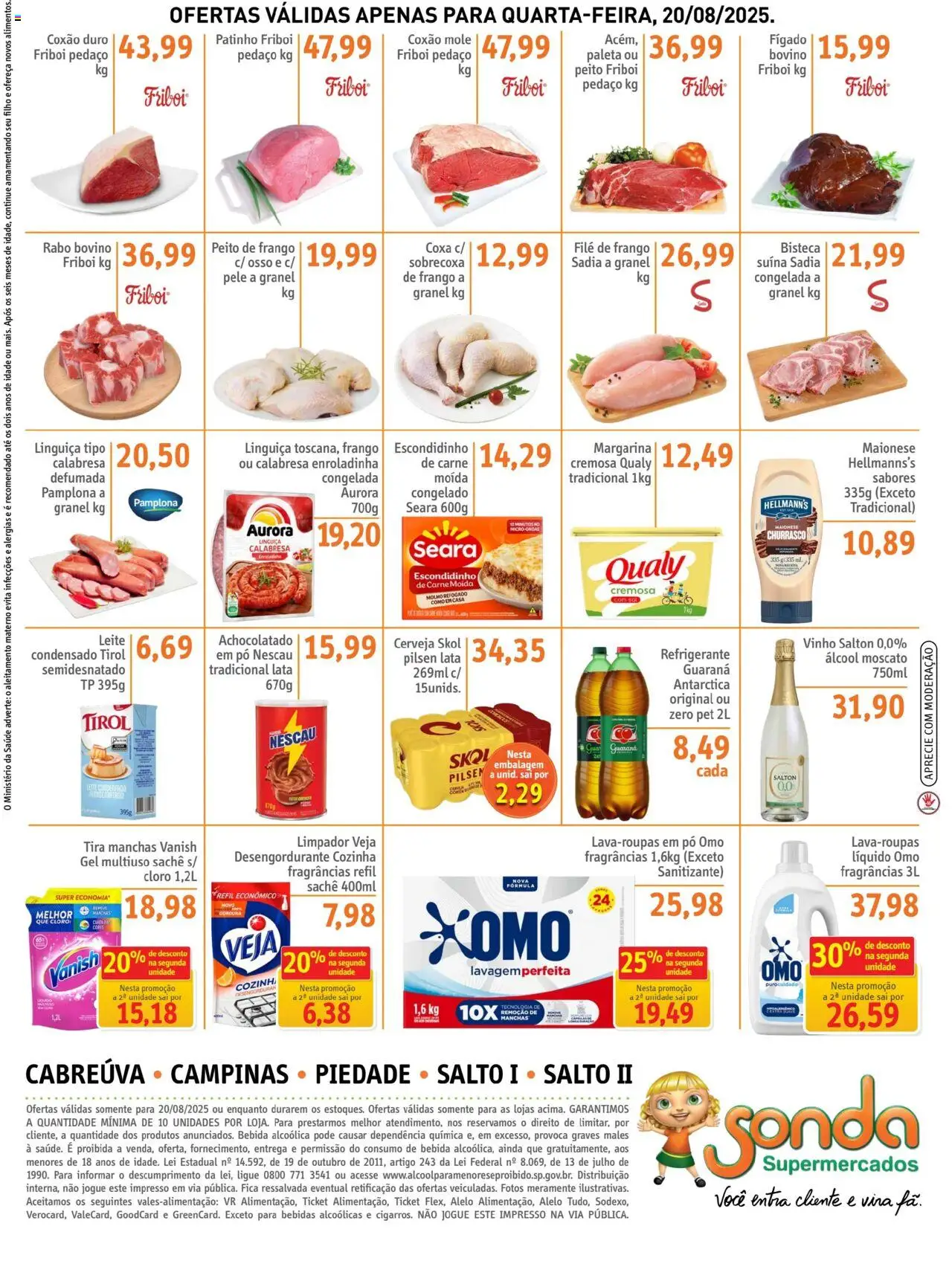 Sonda Folheto - válido de 20.08.2025 | Página: 4 | Produtos: Desengordurante, Leite, Refrigerante, Escondidinho