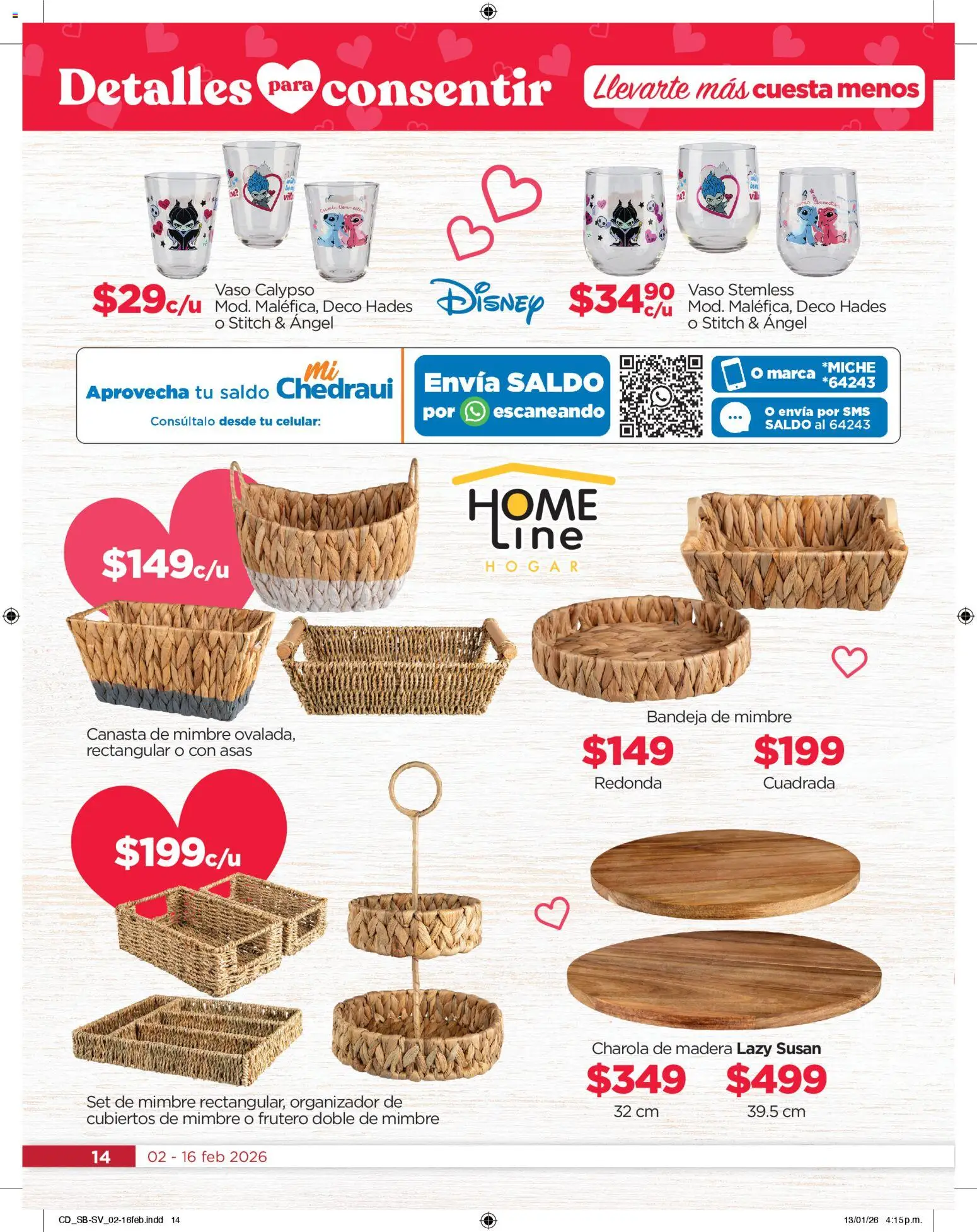 Nuevas ofertas de Chedraui válidas en toda la República Mexicana desde el 02.02.2026. ¡Encuentra las mejores ofertas en Chedraui folleto Anótate un touchdown! | Página: 14